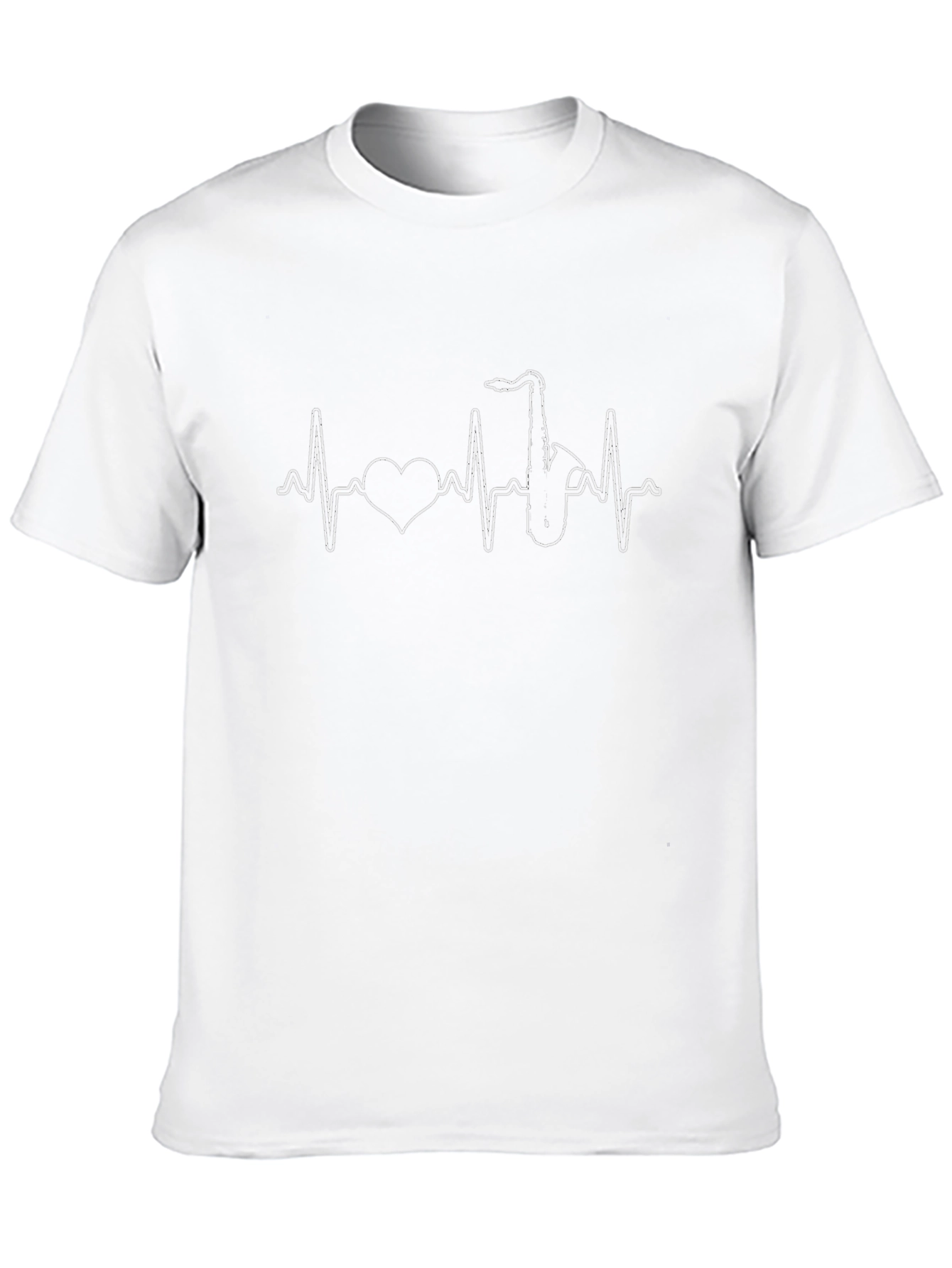 Saxophone Heartbeat T-Shirt - Musicians Tee