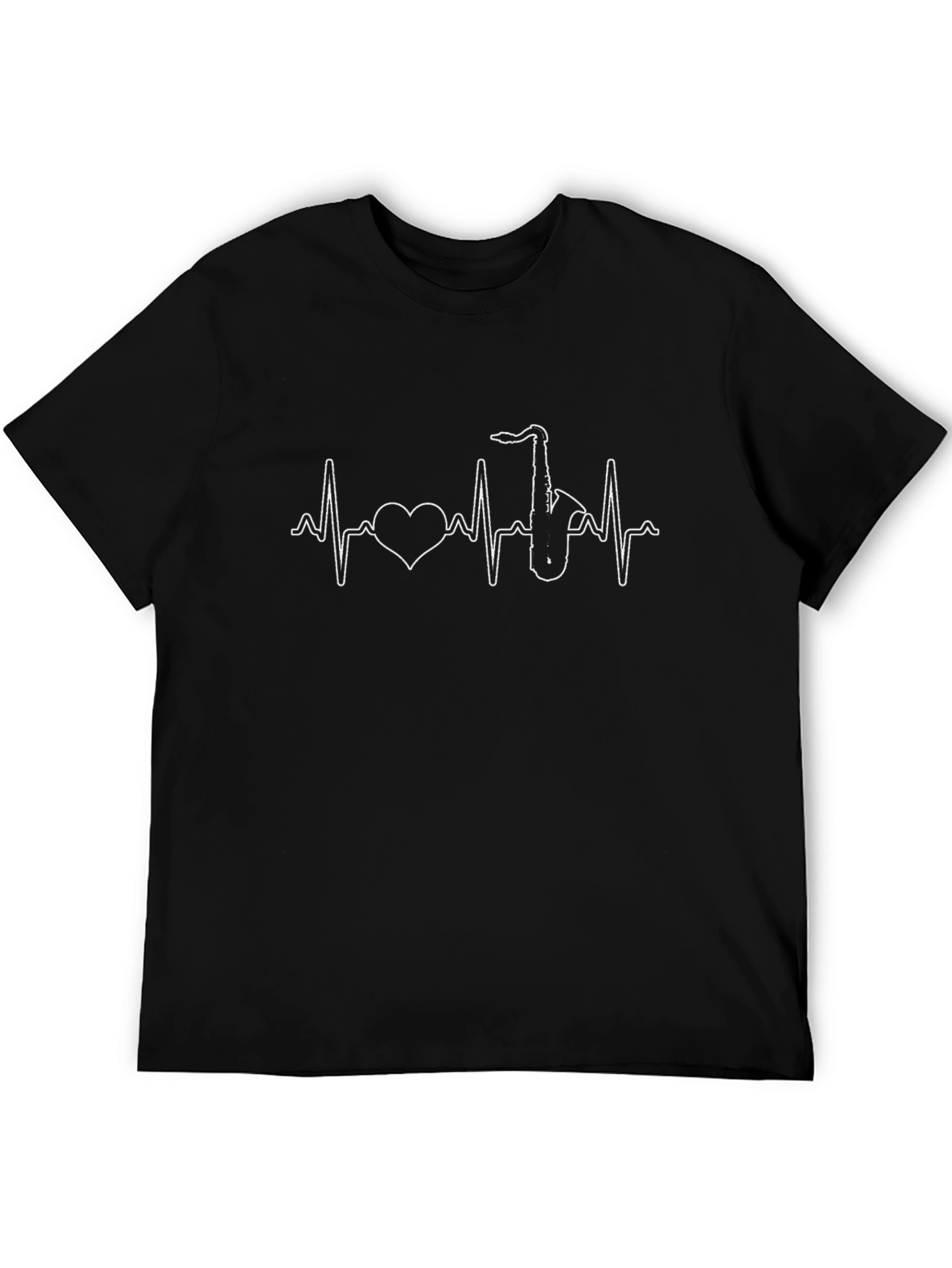 Saxophone Heartbeat T-Shirt - Musicians Tee