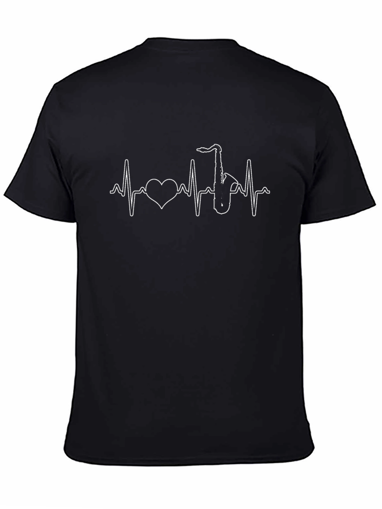 Saxophone Heartbeat T-Shirt - Musicians Tee