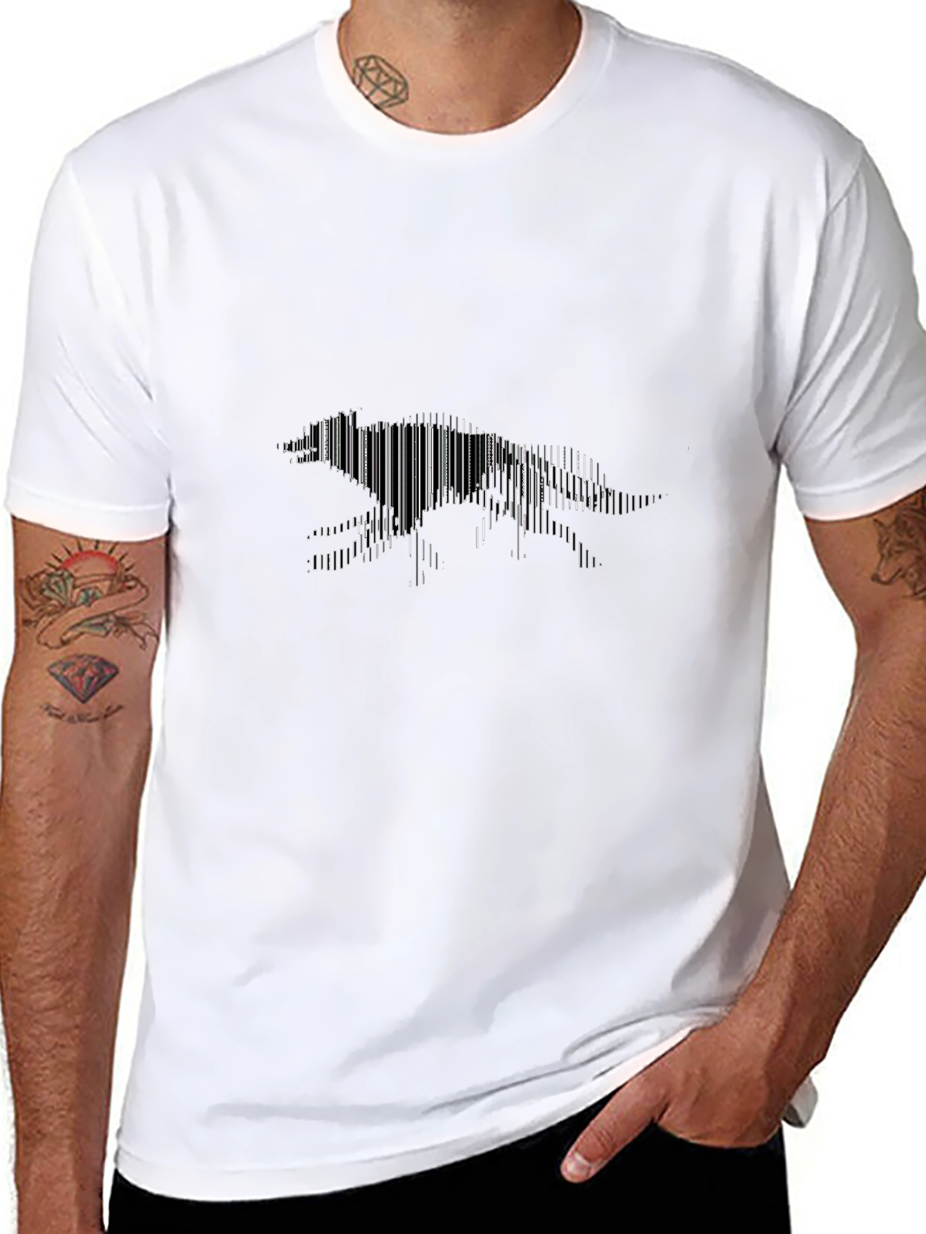 Barcode Jaguar Black T-Shirt - Modern Style
