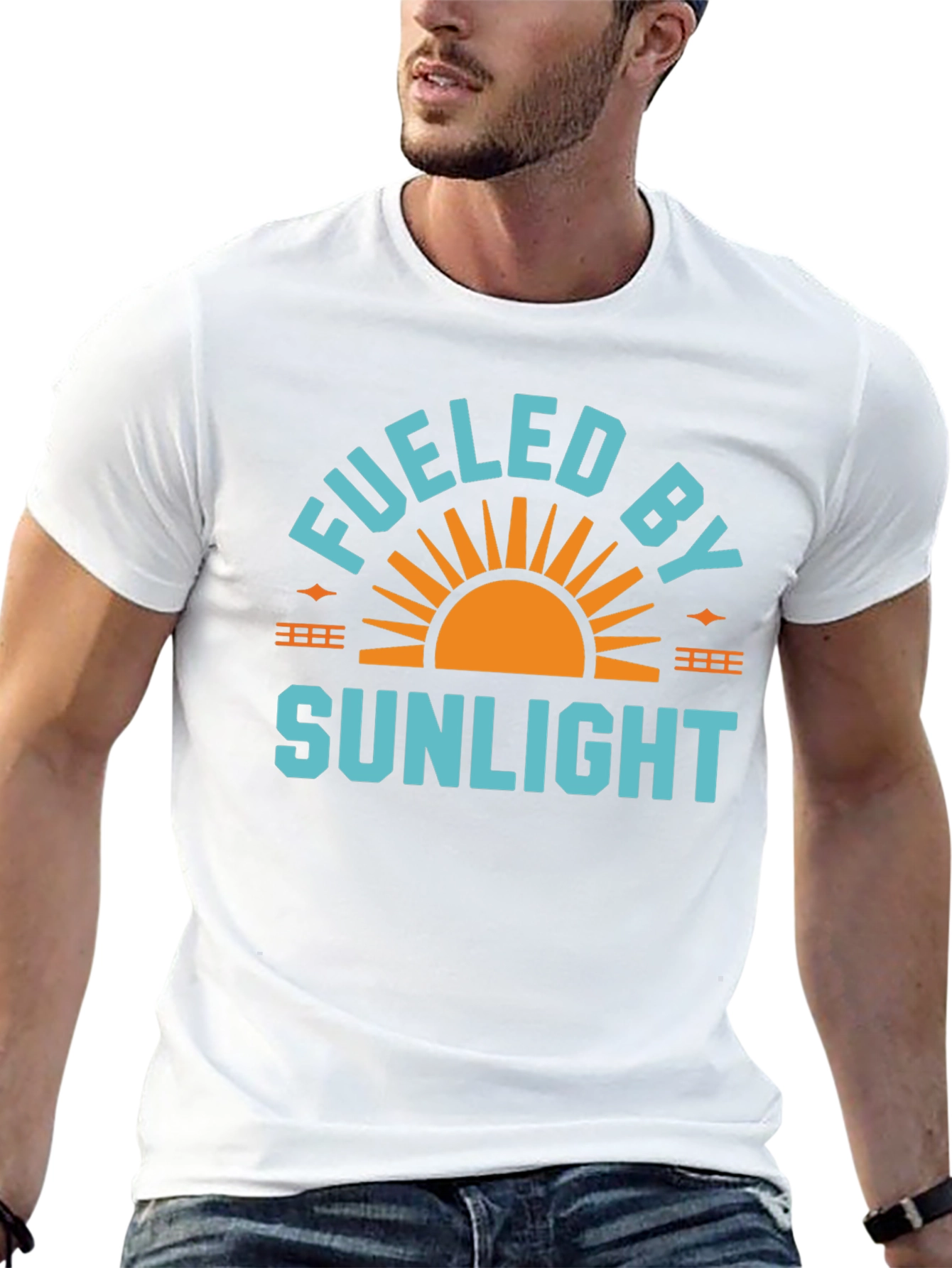 Fueled By Sunlight Graphic Tee - Black Casual Shirt