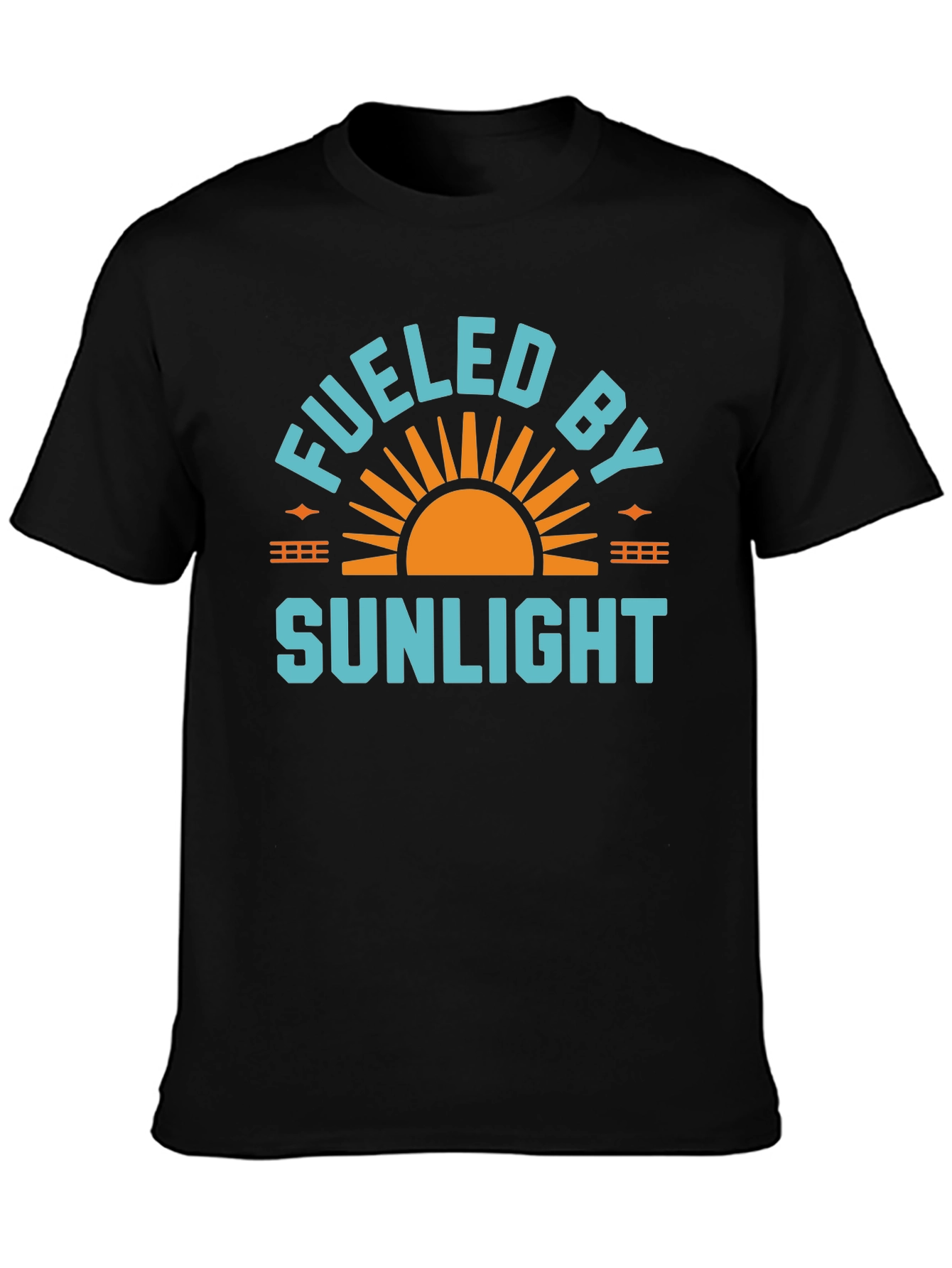 Fueled By Sunlight Graphic Tee - Black Casual Shirt