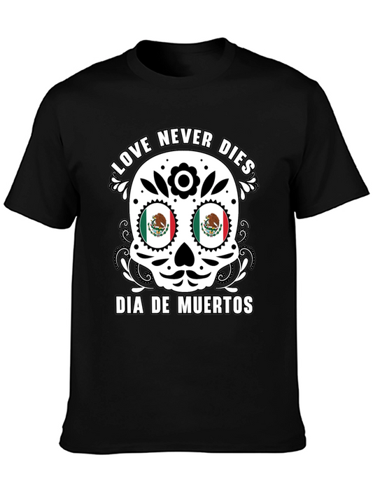 Dia de Muertos Skull T-Shirt - Love Never Dies