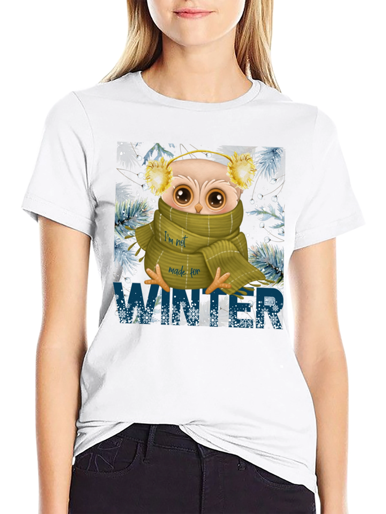 Winter Owl Graphic Tee - Cozy Comfort
