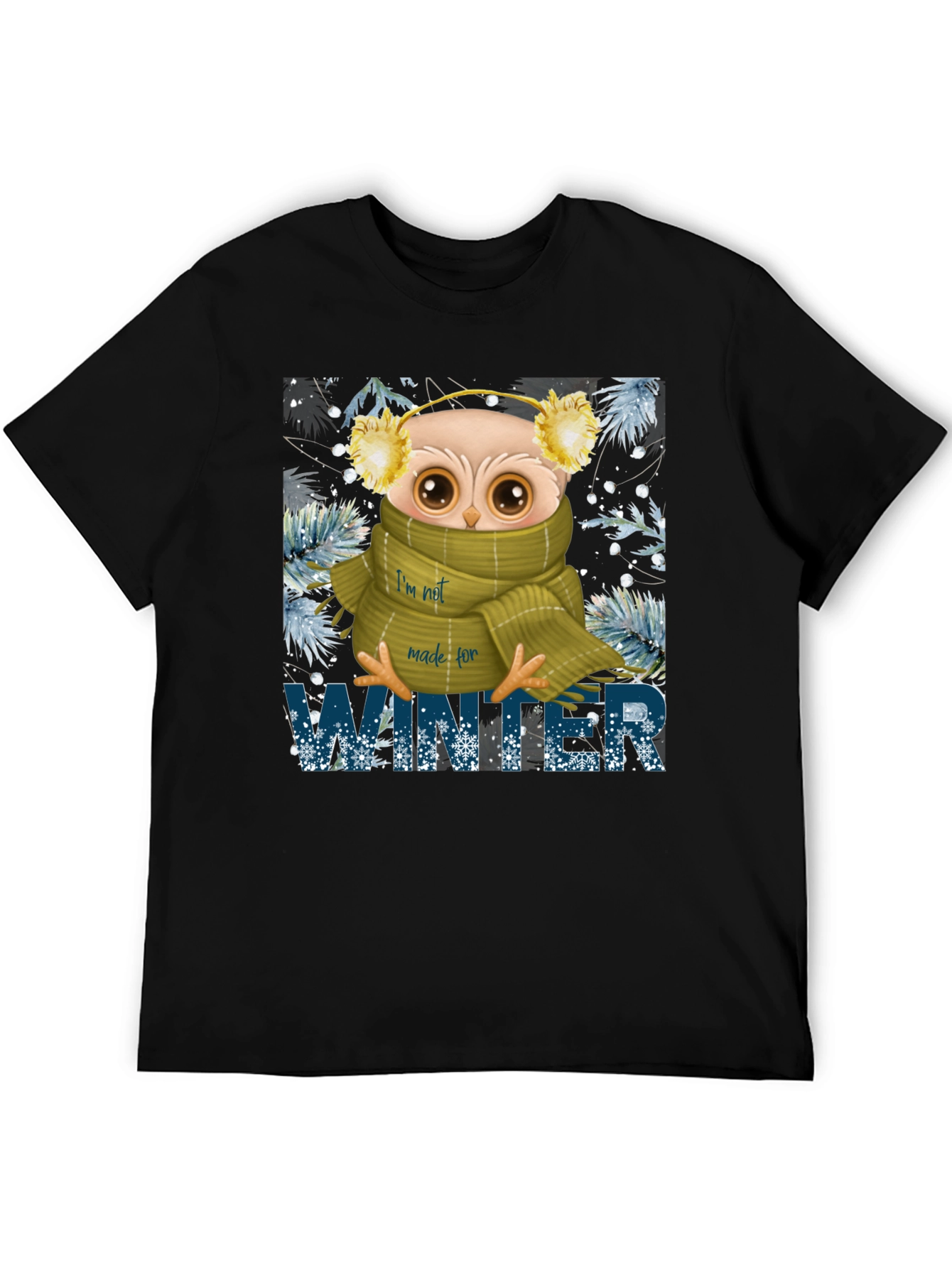 Winter Owl Graphic Tee - Cozy Comfort