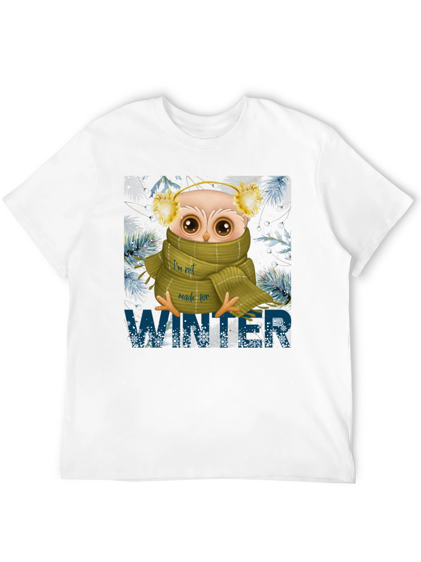 Winter Owl Graphic Tee - Cozy Comfort