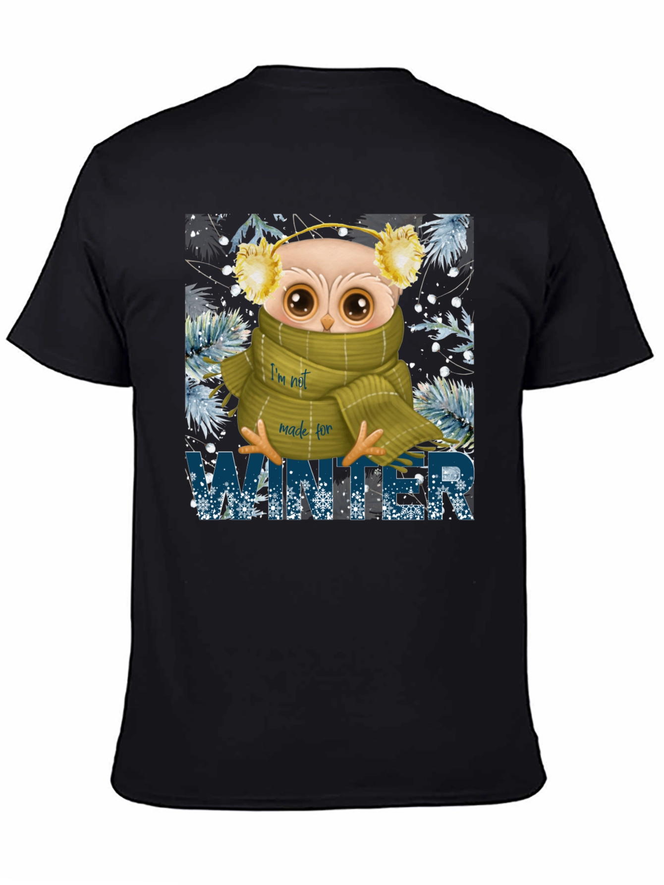 Winter Owl Graphic Tee - Cozy Comfort