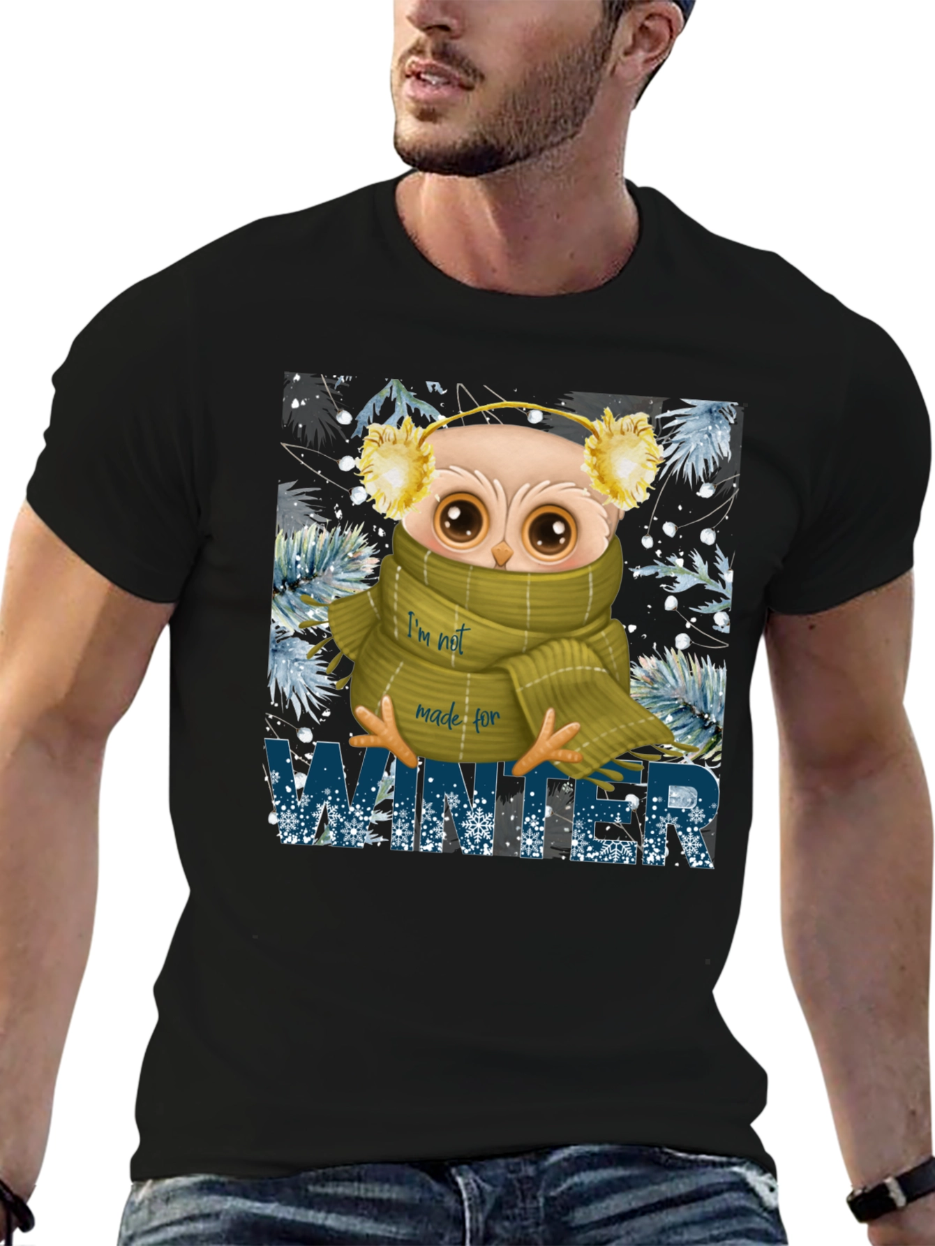 Winter Owl Graphic Tee - Cozy Comfort