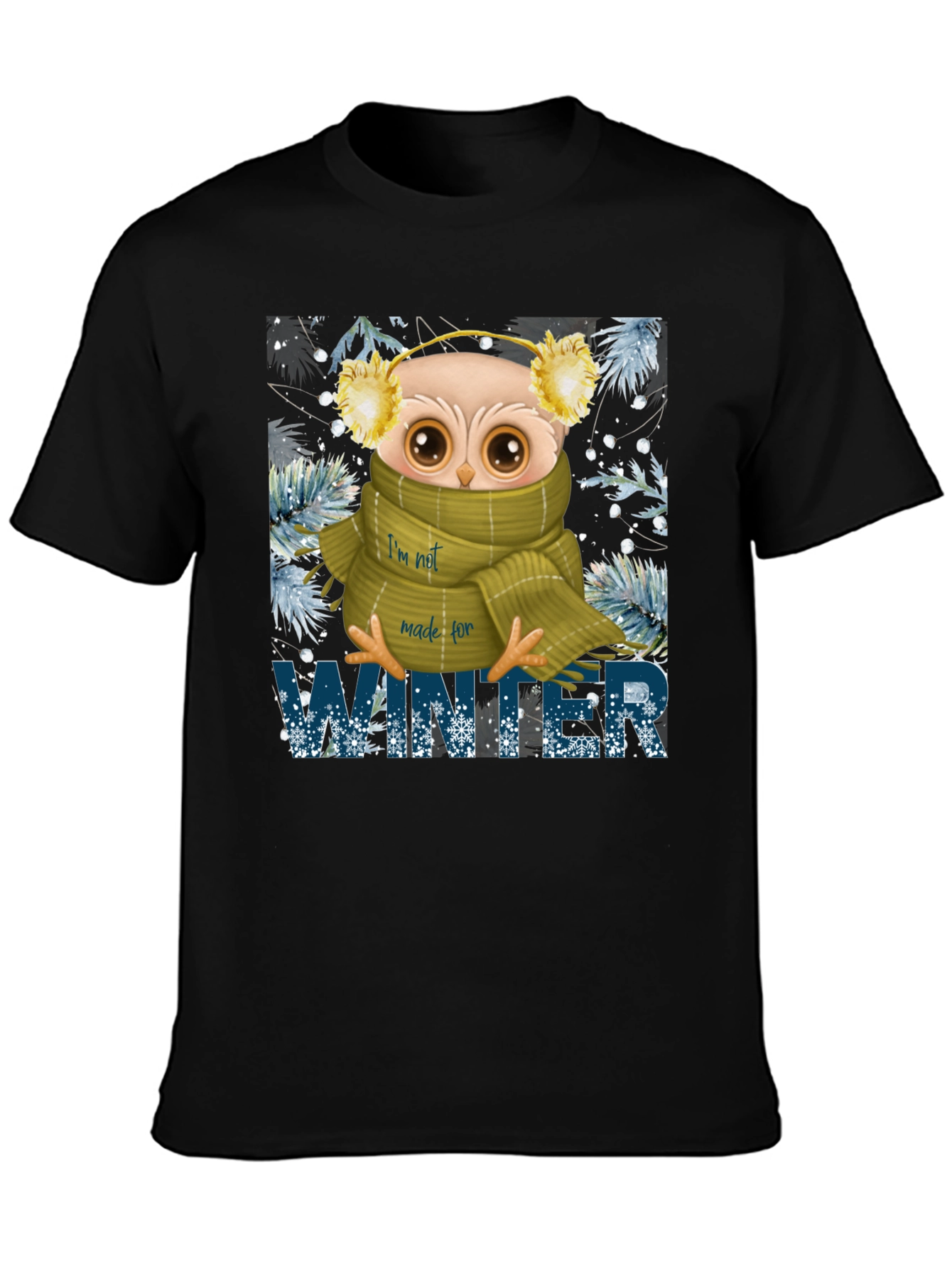 Winter Owl Graphic Tee - Cozy Comfort