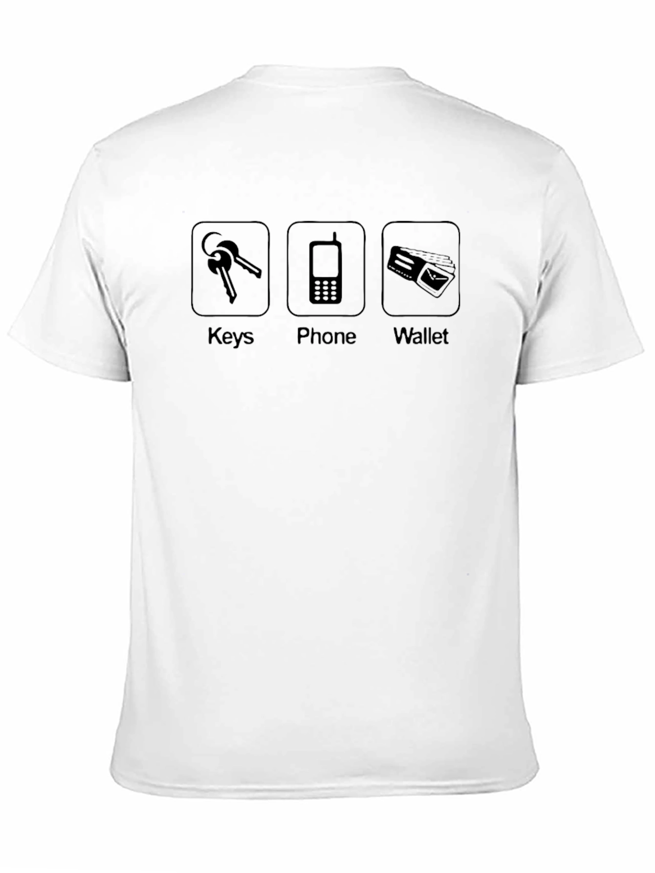 Keys Phone Wallet Graphic Tee - Essential Pocket Items