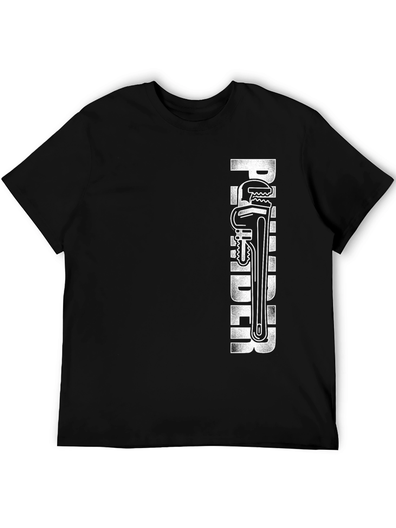 Plumber Wrench Graphic T-Shirt - Black