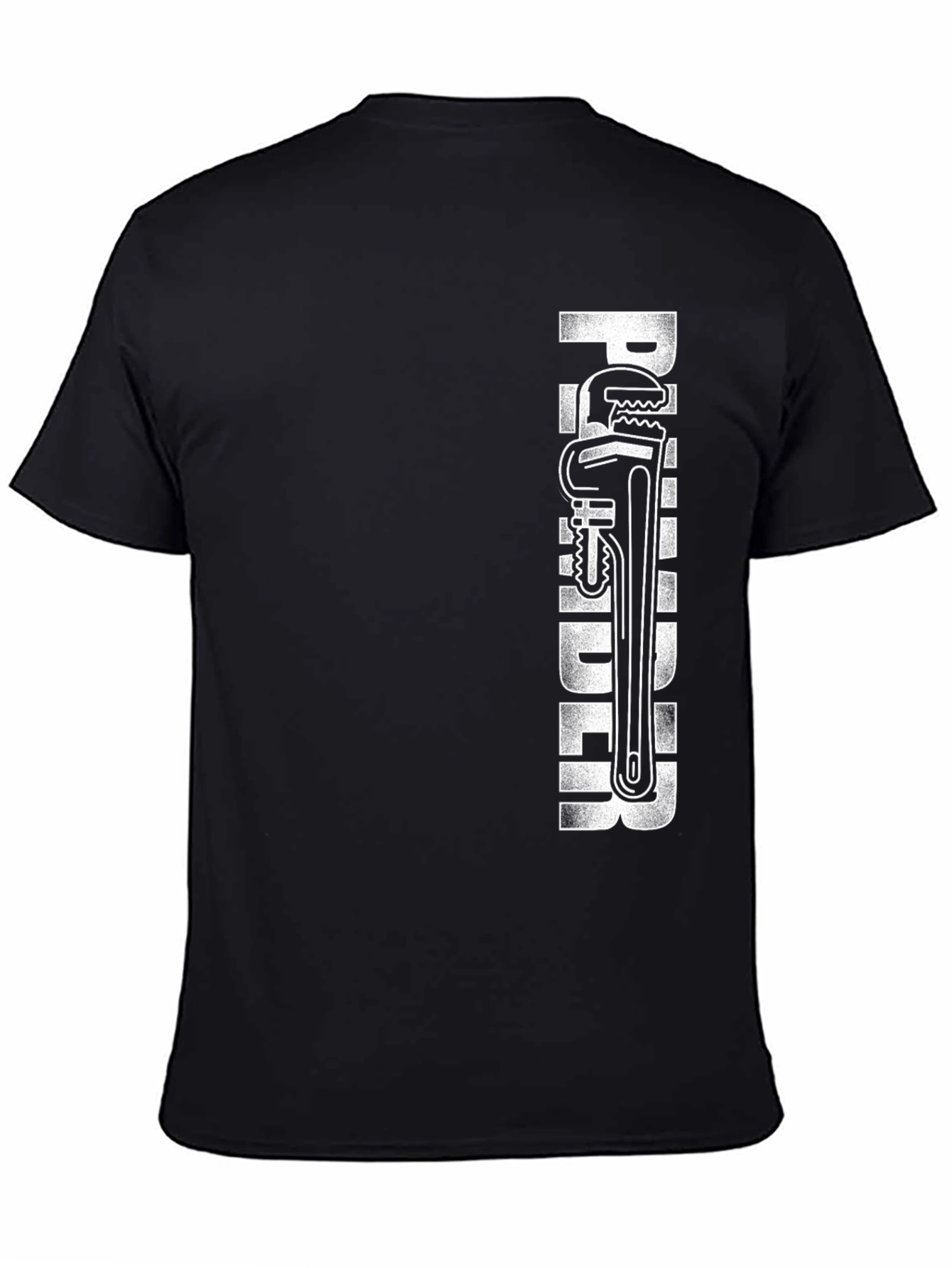 Plumber Wrench Graphic T-Shirt - Black