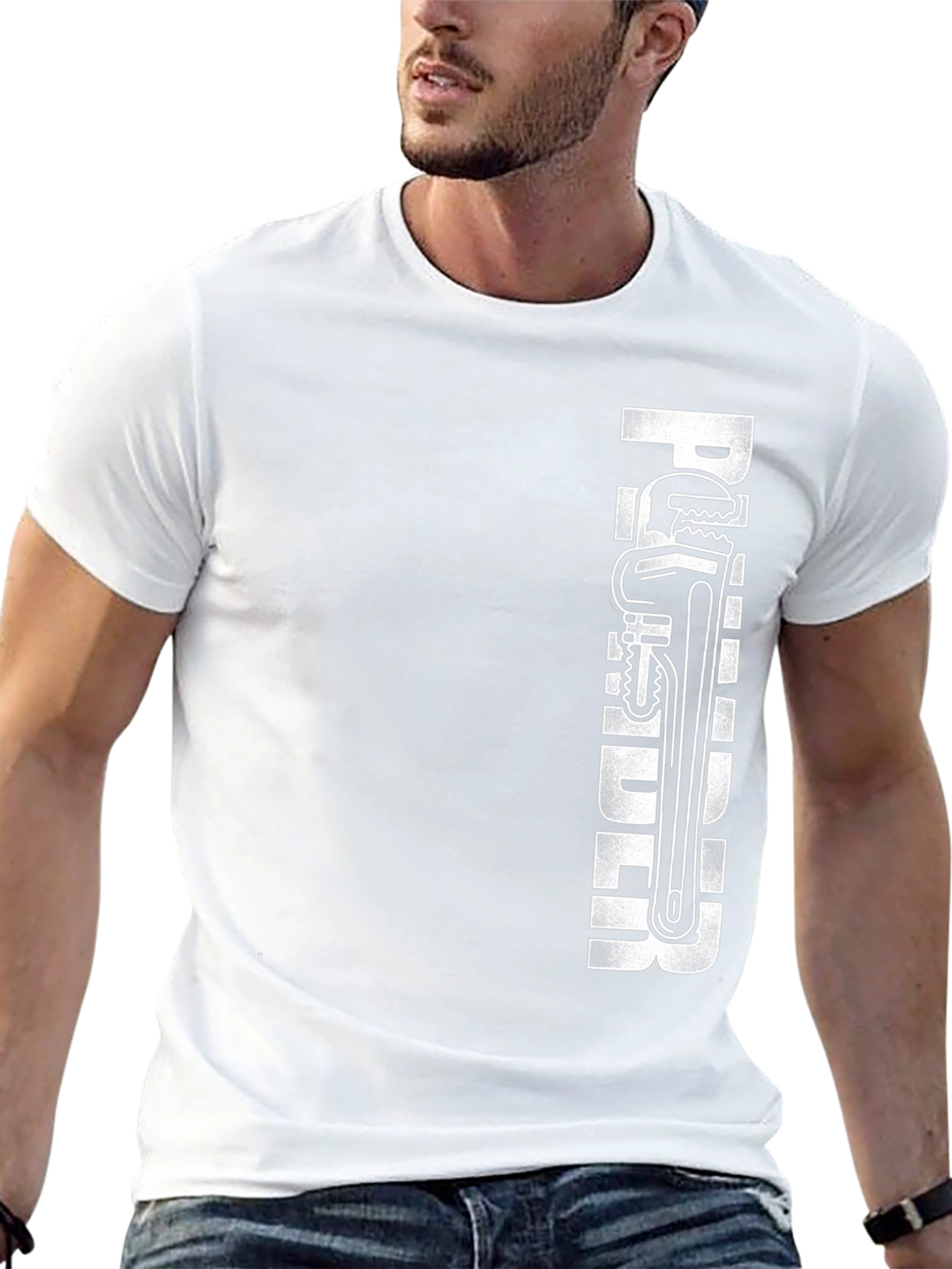 Plumber Wrench Graphic T-Shirt - Black