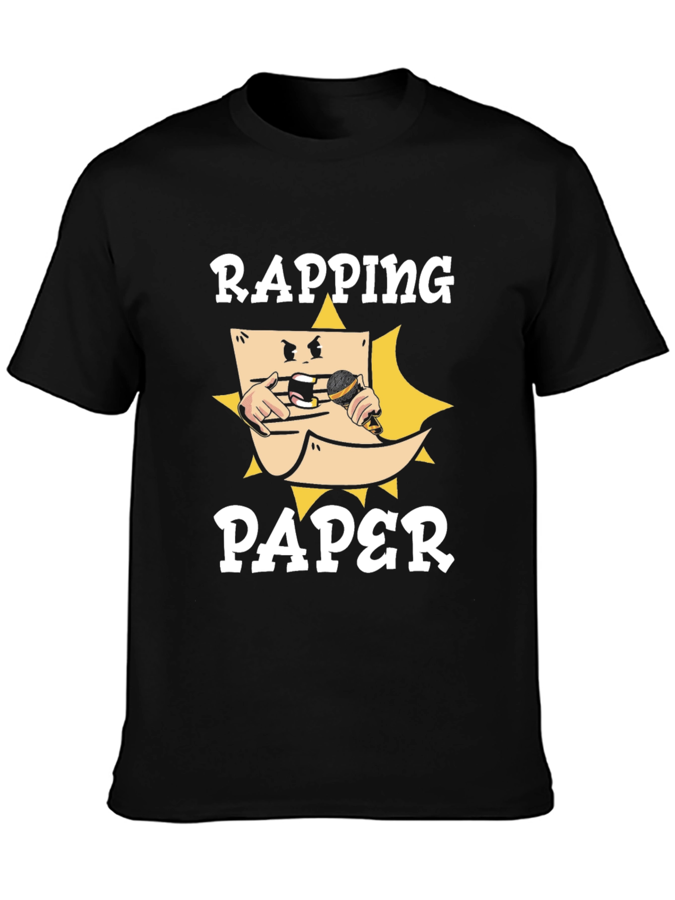 Rapping Paper Graphic T-Shirt - Mens Black Tee