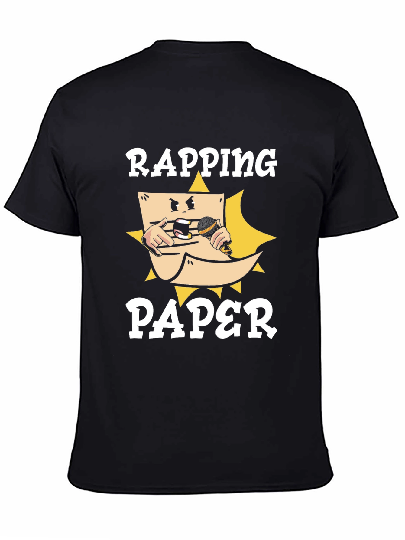 Rapping Paper Graphic T-Shirt - Mens Black Tee