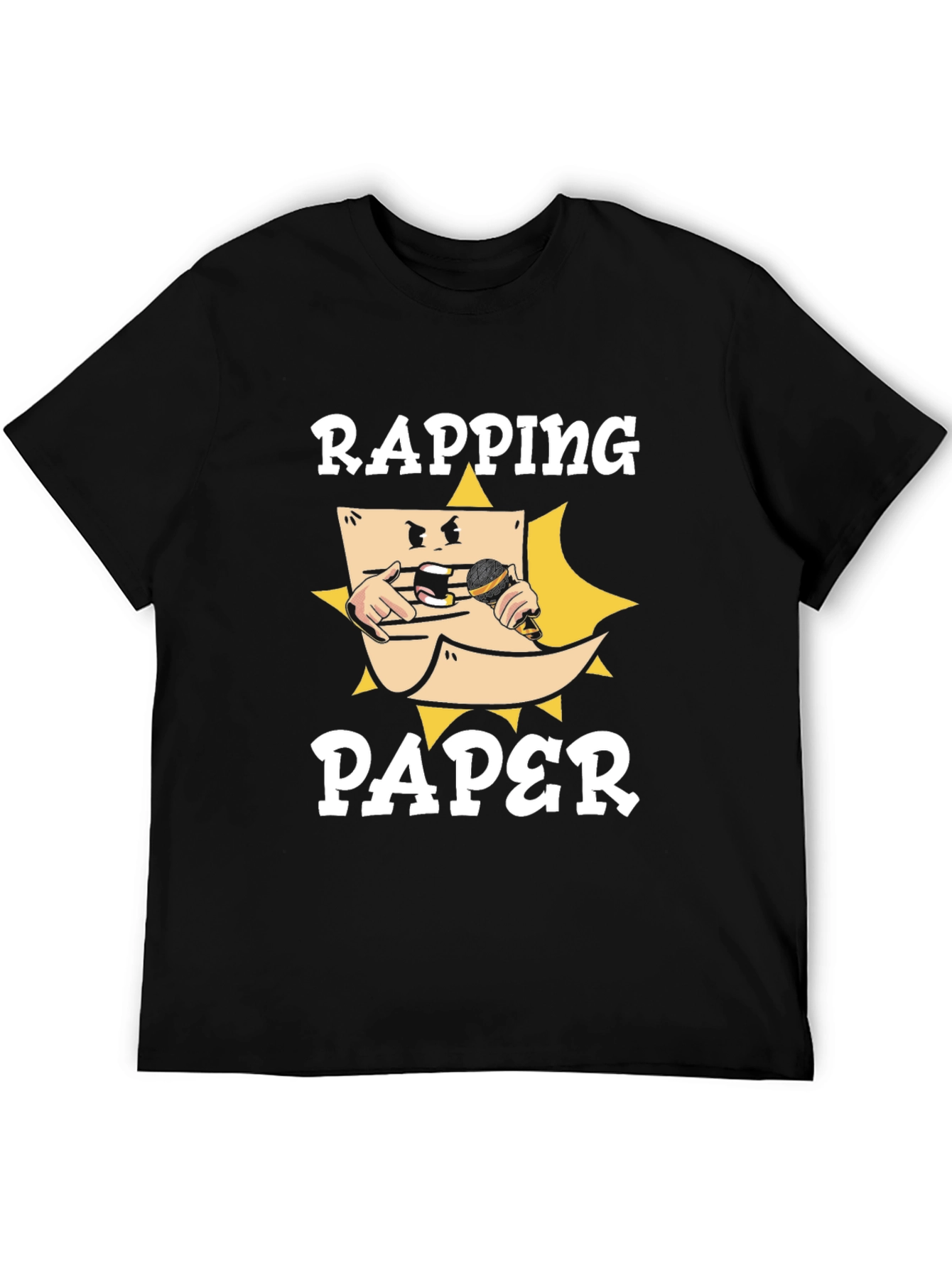 Rapping Paper Graphic T-Shirt - Mens Black Tee