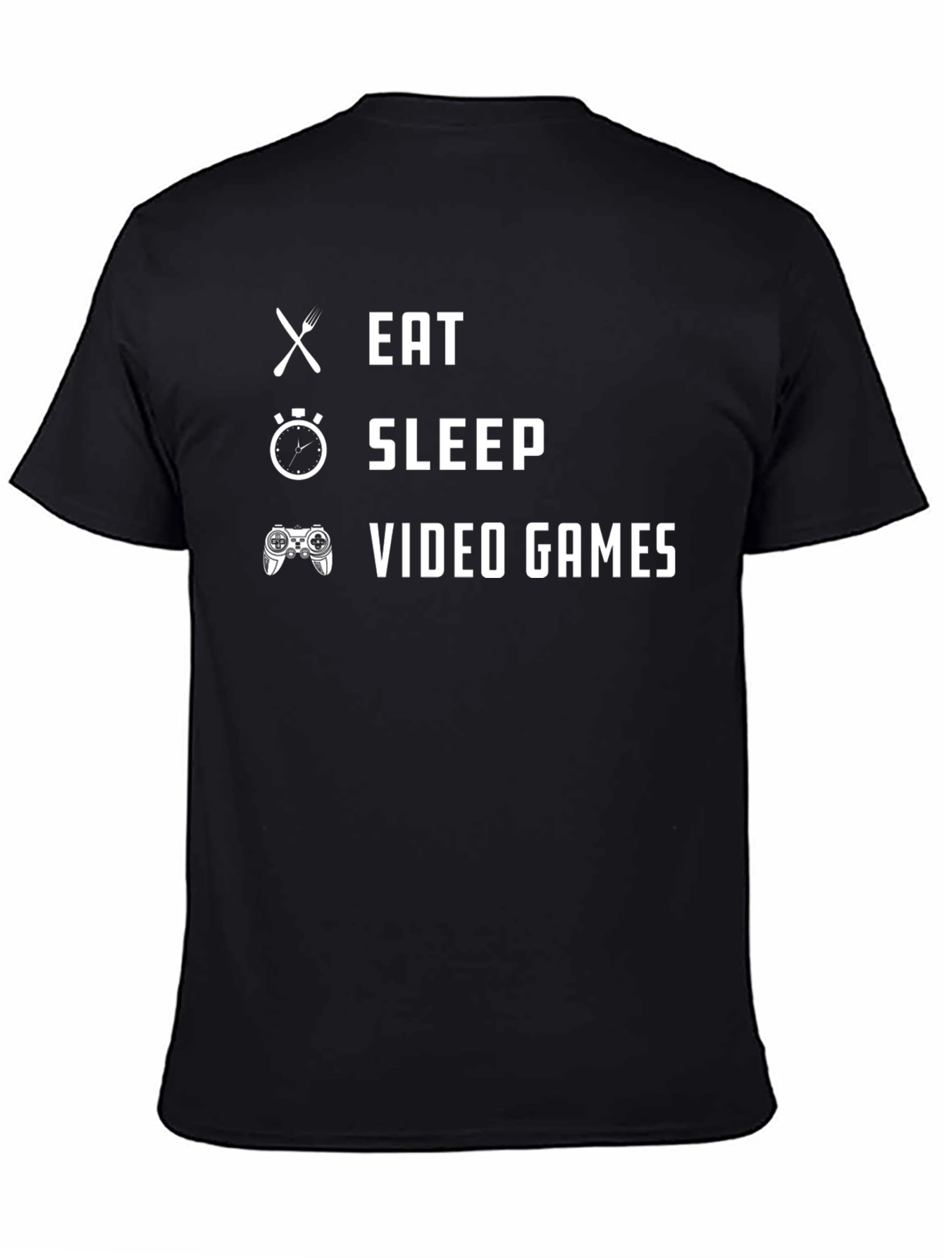 Eat Sleep Video Games Black T-Shirt