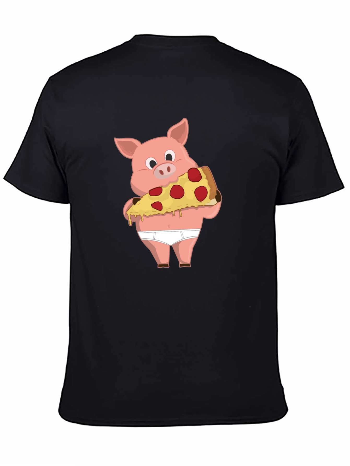 Pig Pizza Funny Graphic T-Shirt