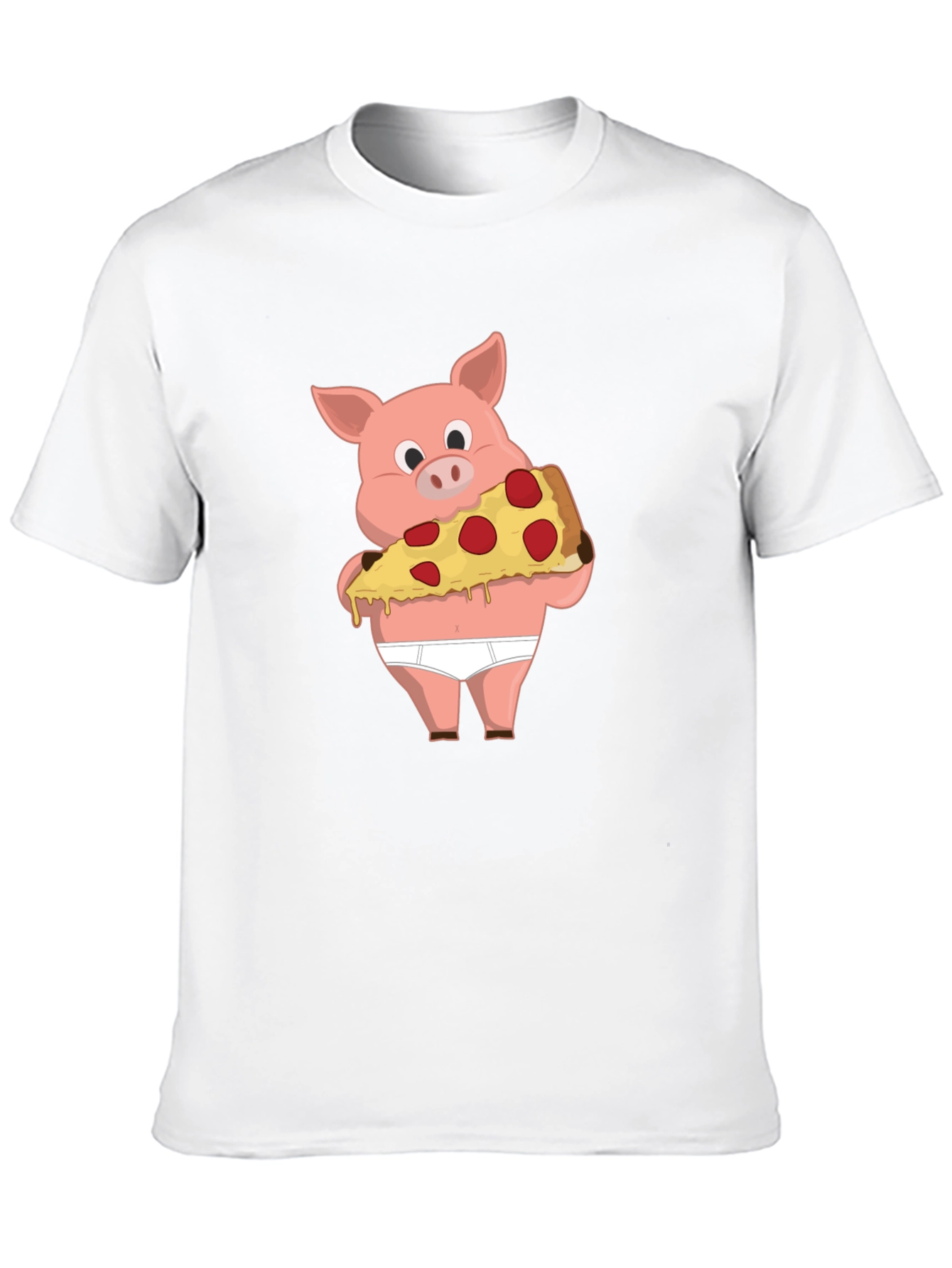 Pig Pizza Funny Graphic T-Shirt