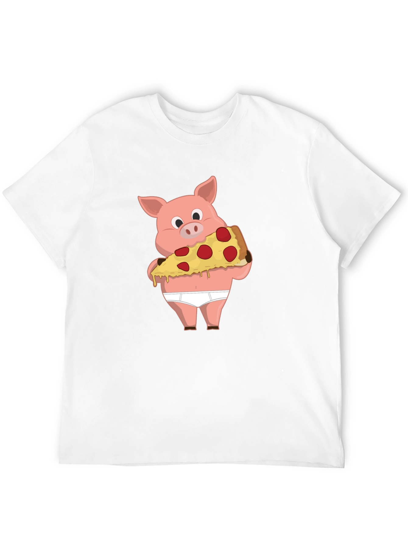 Pig Pizza Funny Graphic T-Shirt