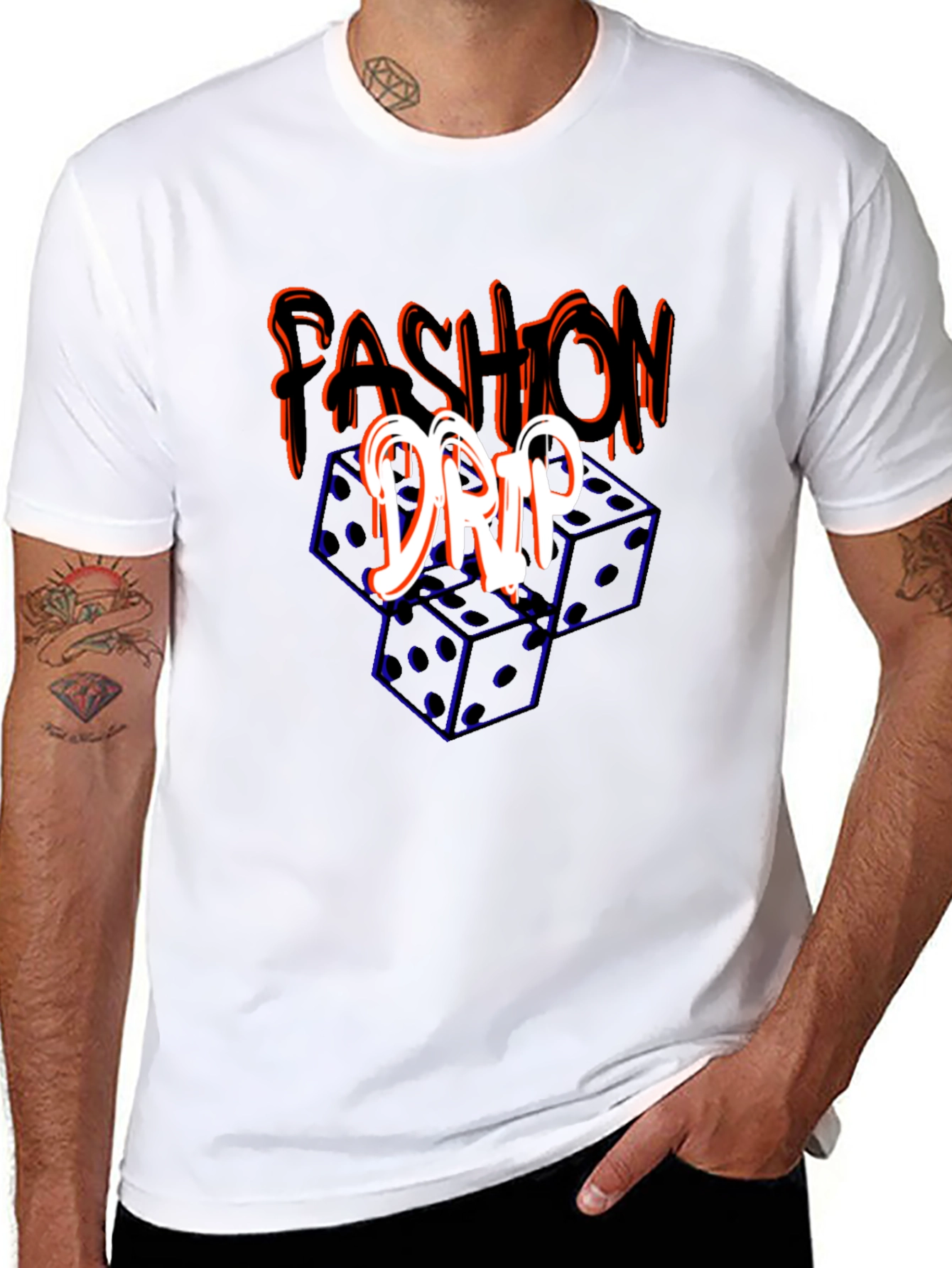 Fashion Drip Dice Graphic Tee