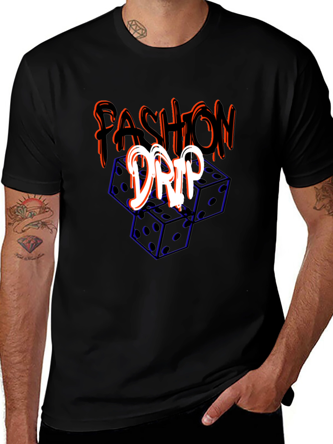 Fashion Drip Dice Graphic Tee