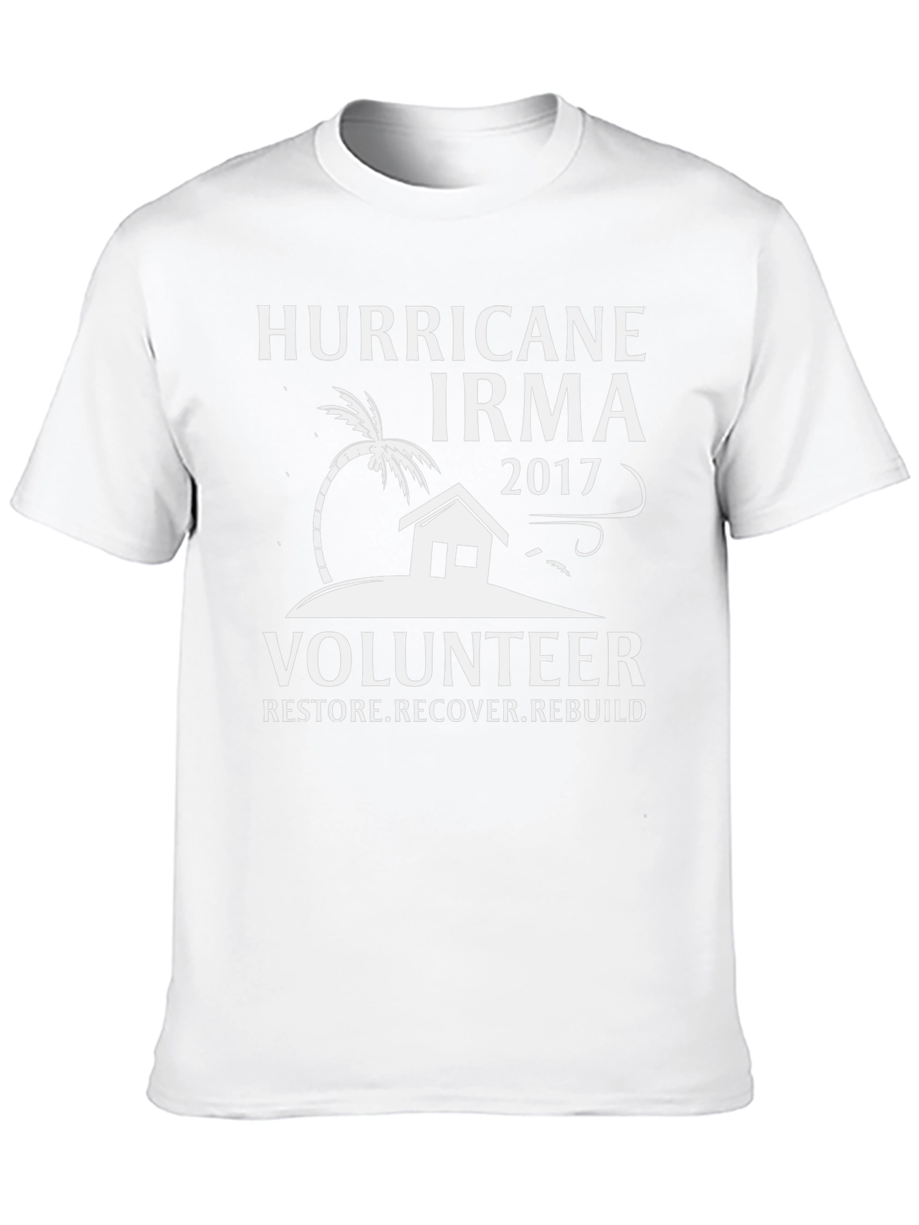 Hurricane Irma 2017 Volunteer T-Shirt Restore Recover Rebuild