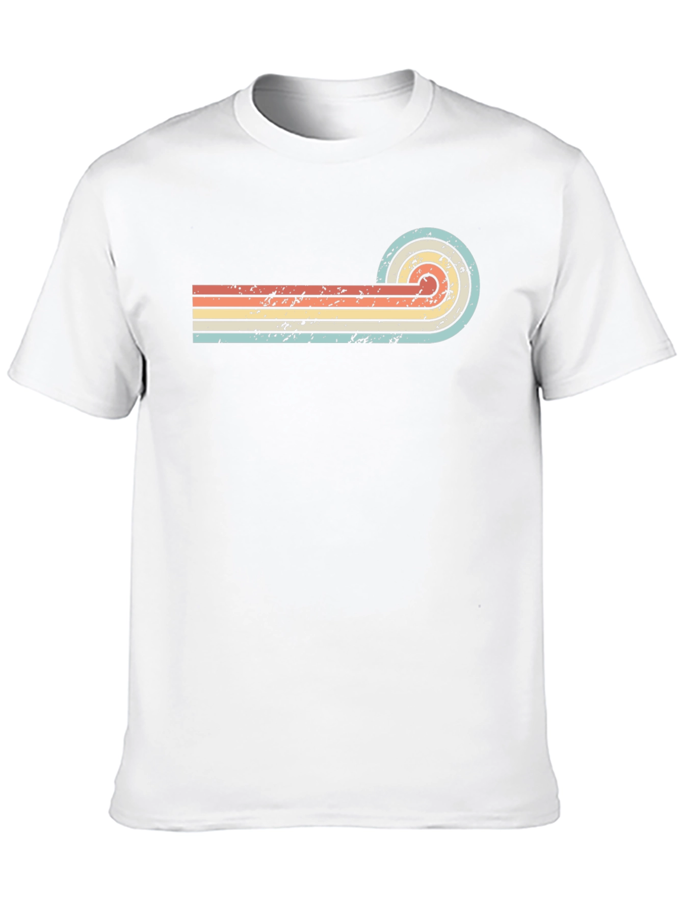 Retro Striped Graphic T-Shirt