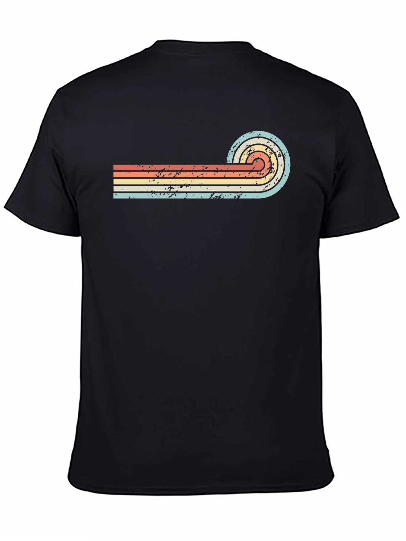 Retro Striped Graphic T-Shirt