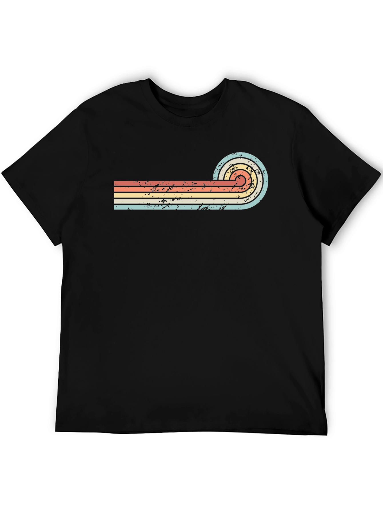 Retro Striped Graphic T-Shirt