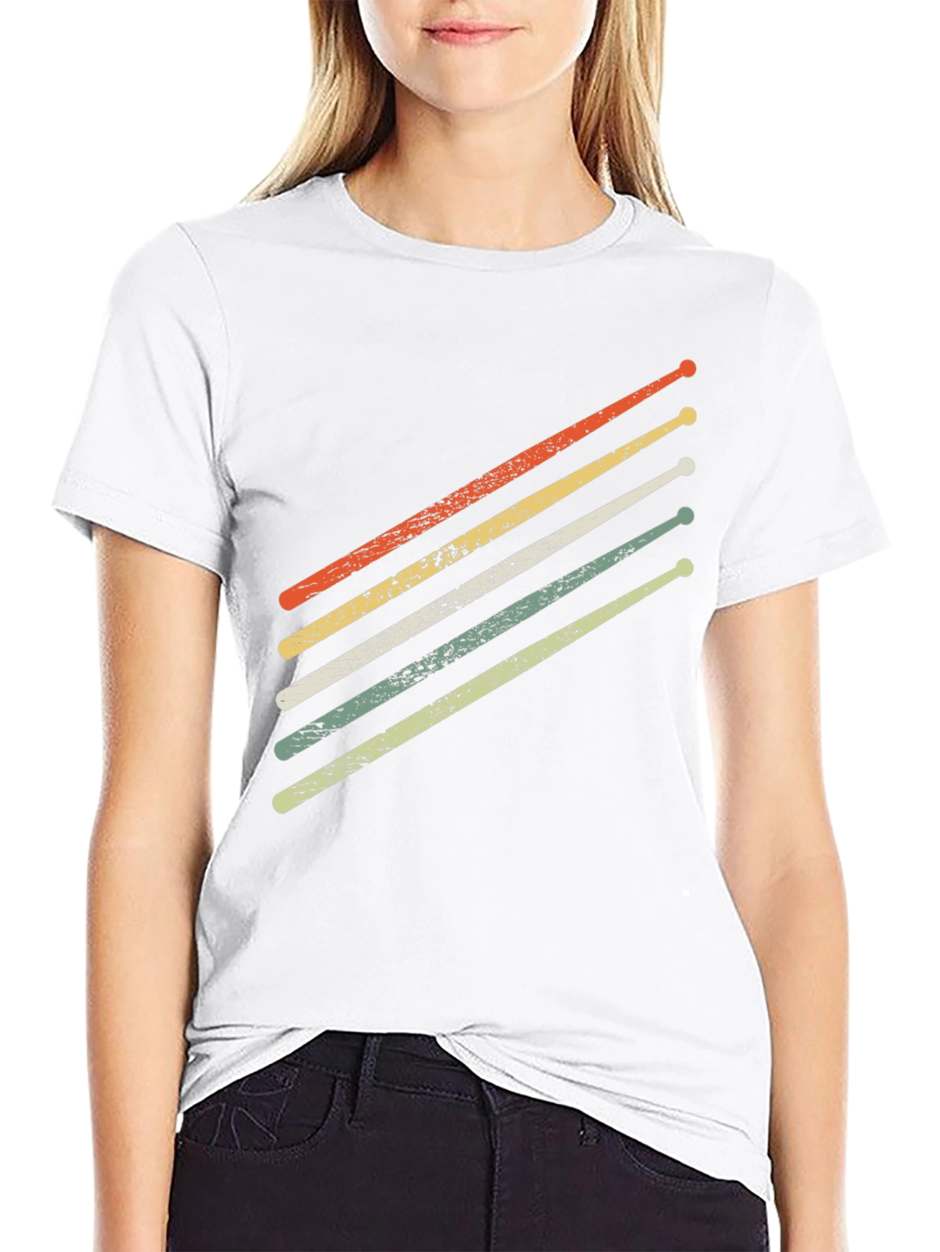Retro Drumsticks Graphic T-Shirt