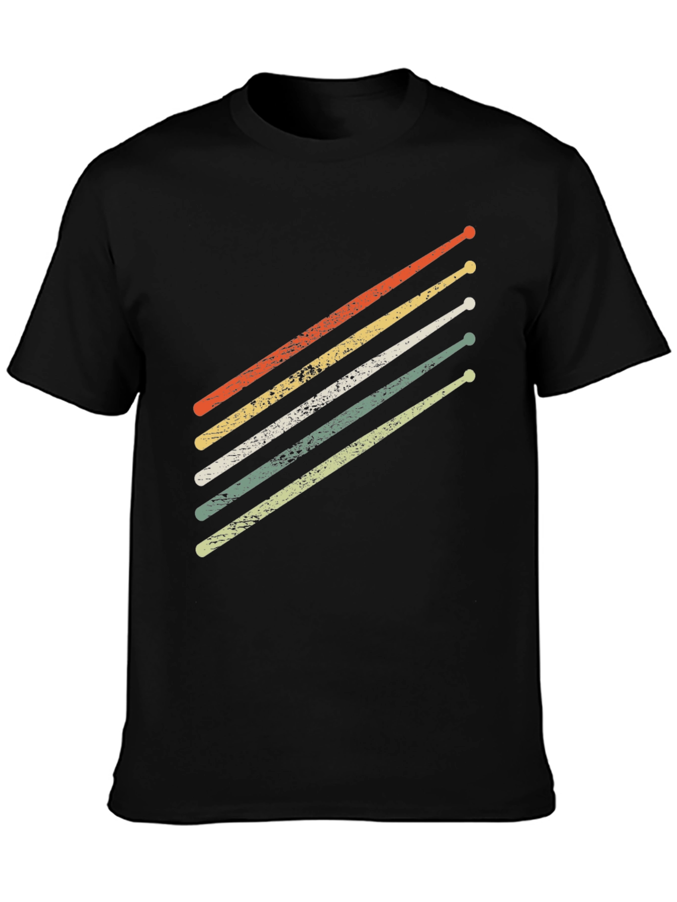 Retro Drumsticks Graphic T-Shirt