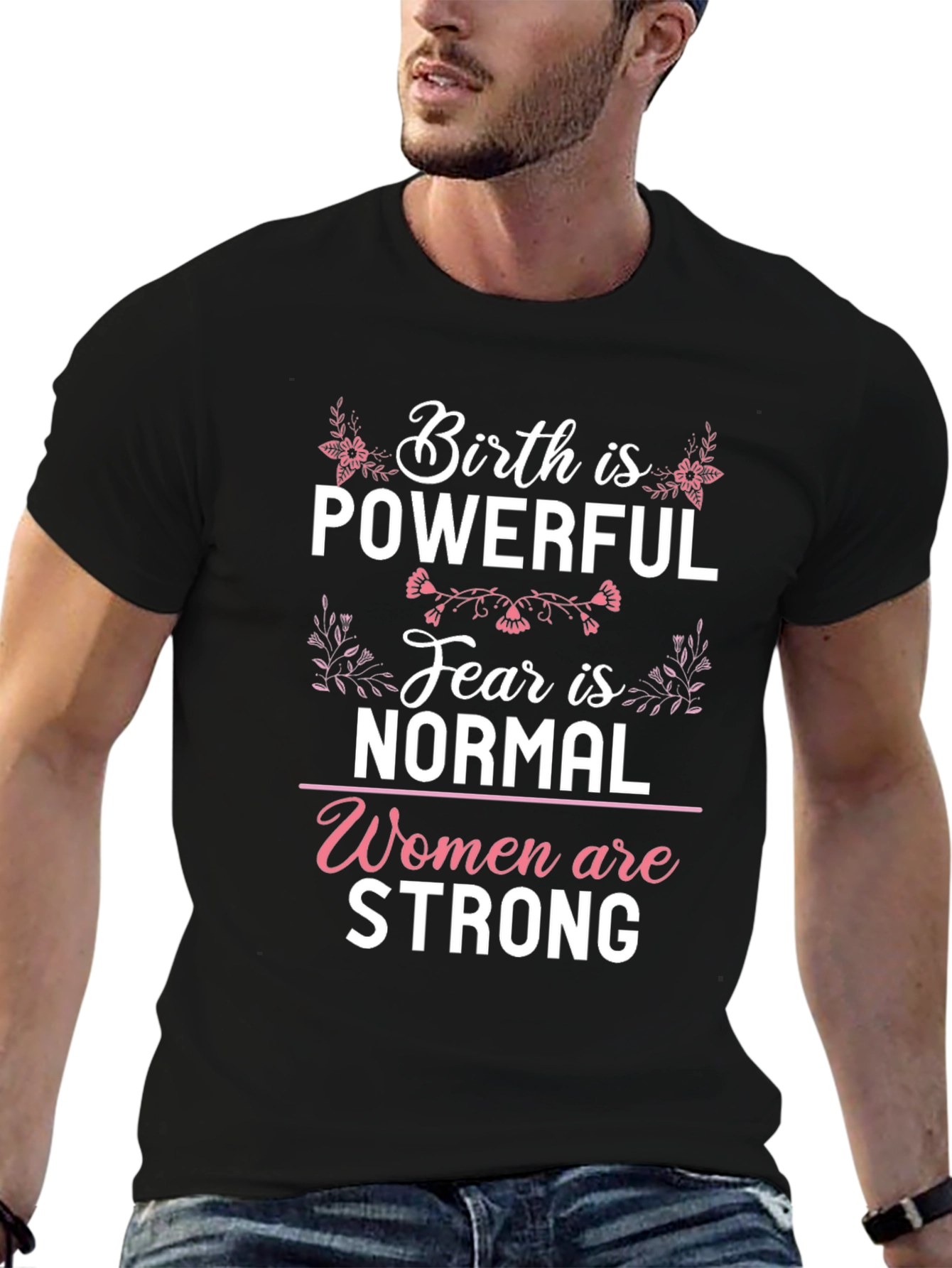 Birth is Powerful Graphic Tee - Womens Empowerment Shirt
