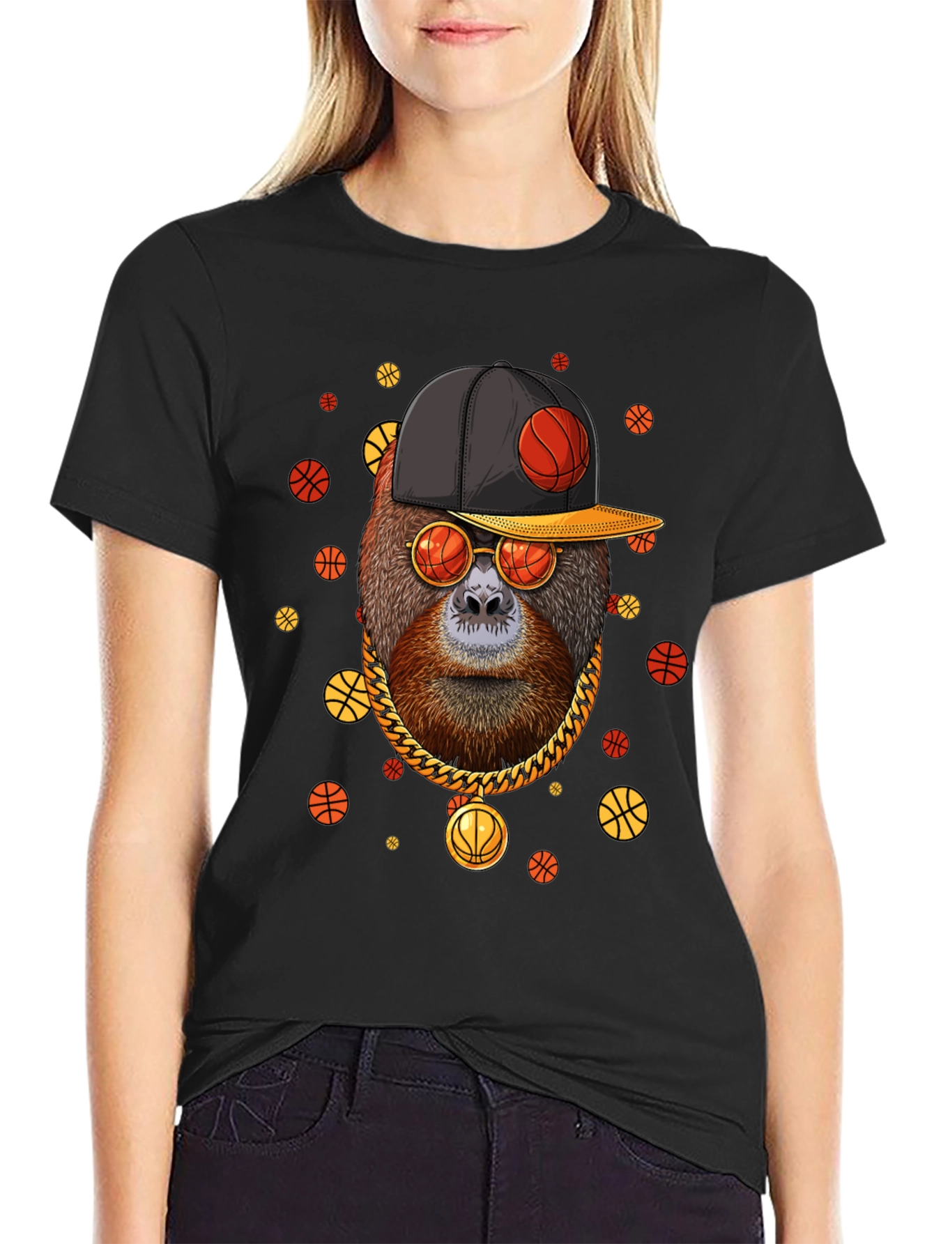Cool Orangutan Basketball T-Shirt