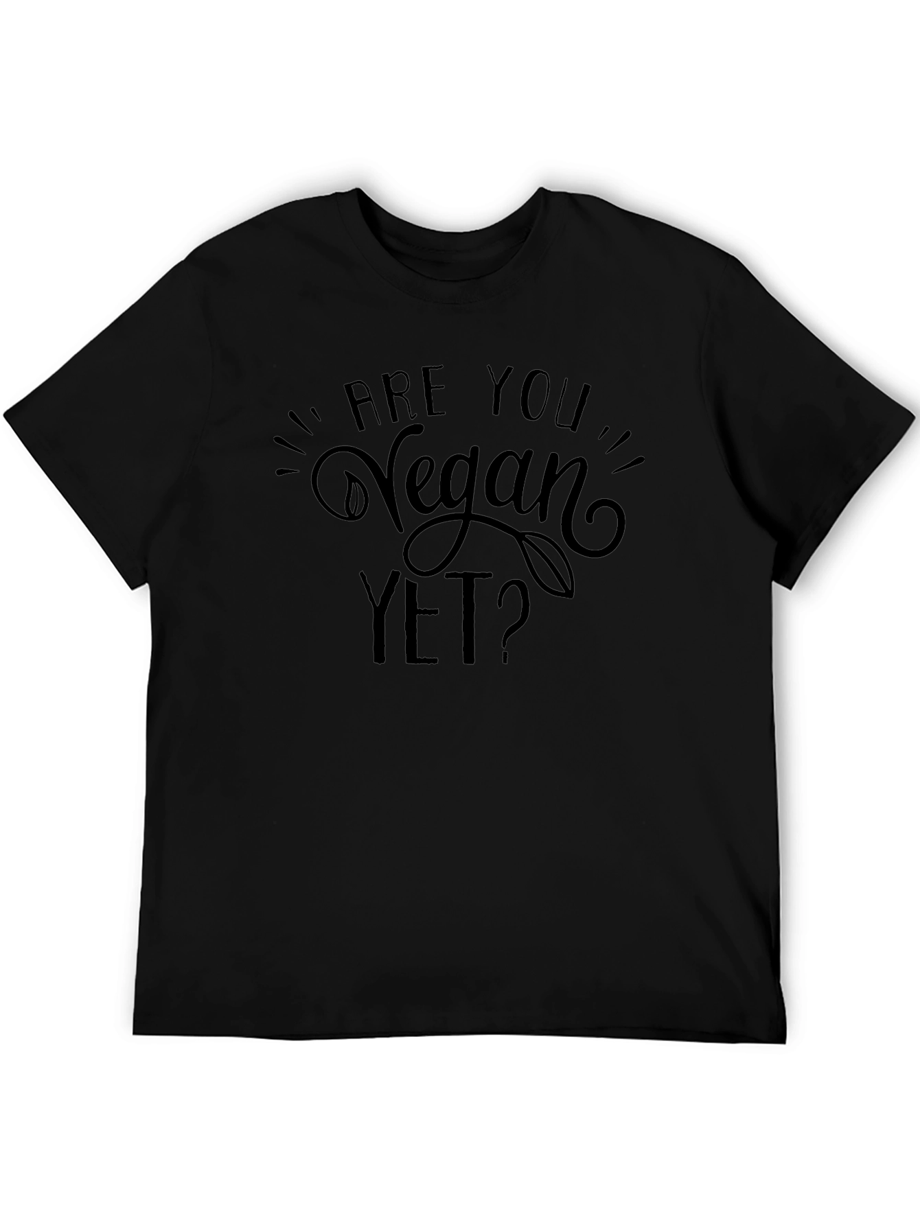 Are You Vegan Yet? Graphic Tee - Black T-Shirt