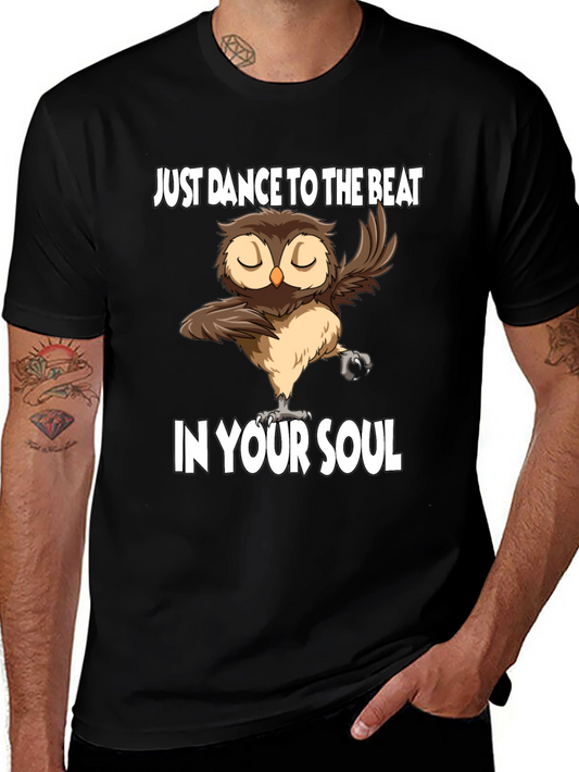 Dancing Owl Graphic Tee - Soulful Beat Design