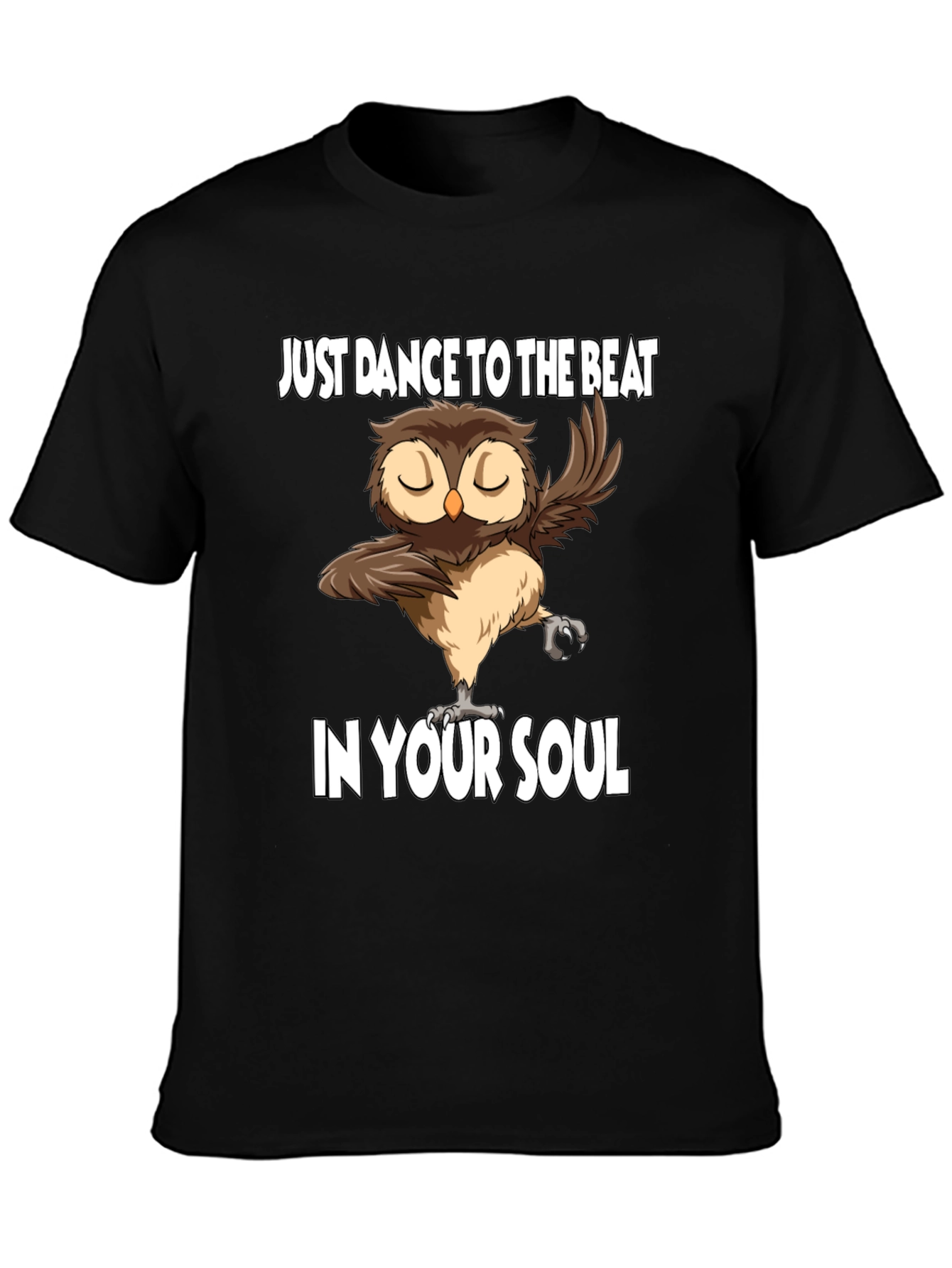Dancing Owl Graphic Tee - Soulful Beat Design