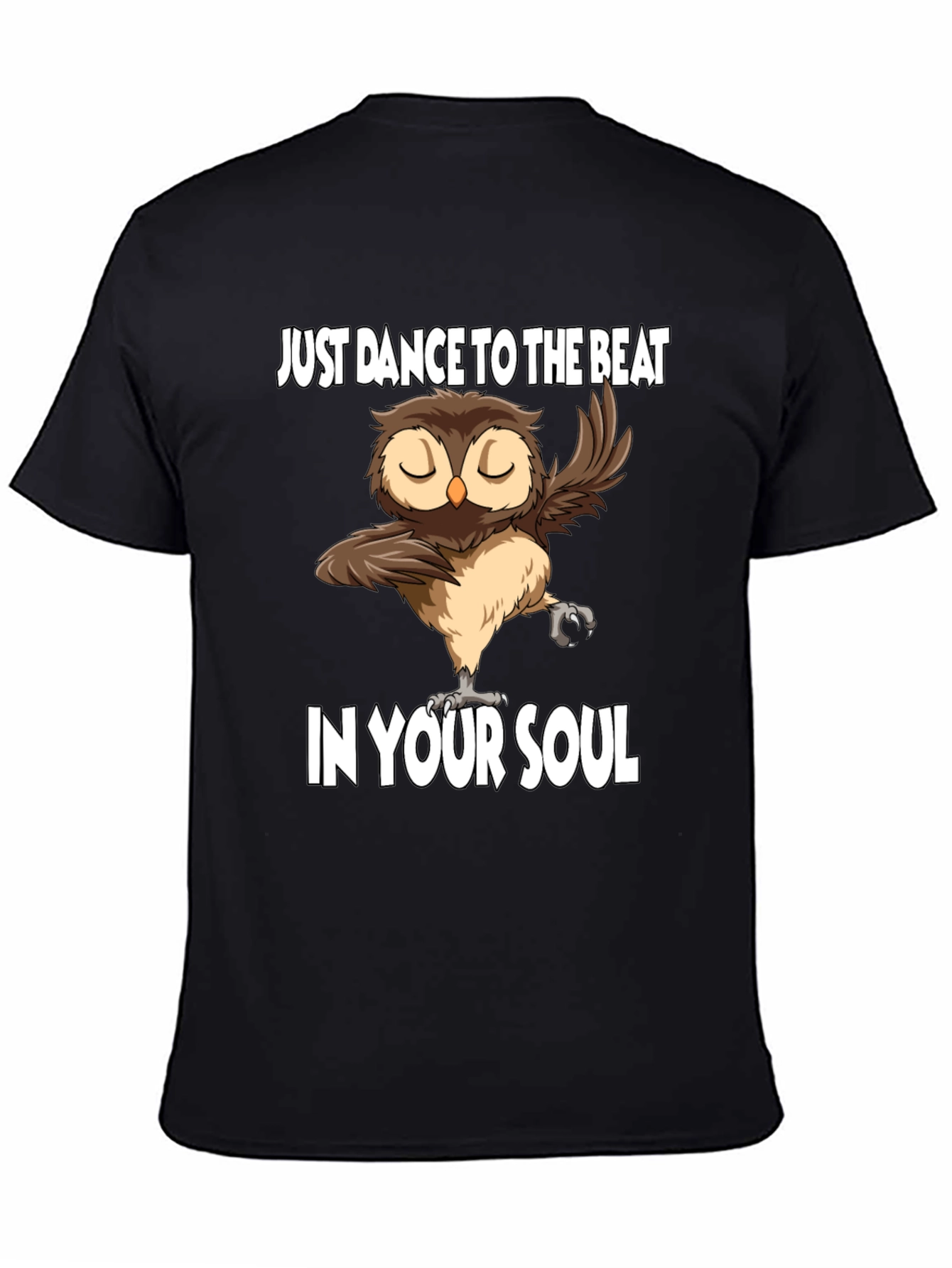 Dancing Owl Graphic Tee - Soulful Beat Design