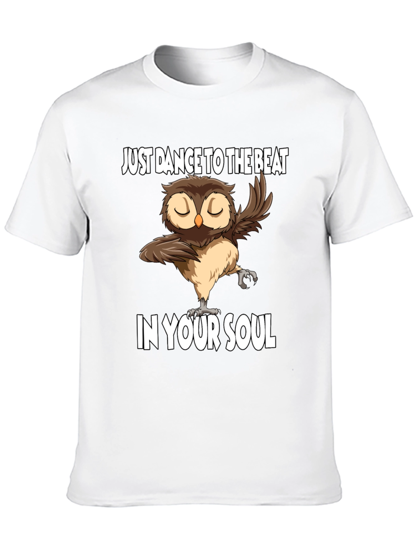 Dancing Owl Graphic Tee - Soulful Beat Design