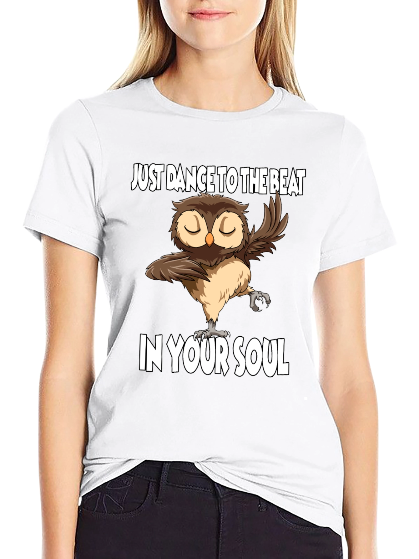 Dancing Owl Graphic Tee - Soulful Beat Design