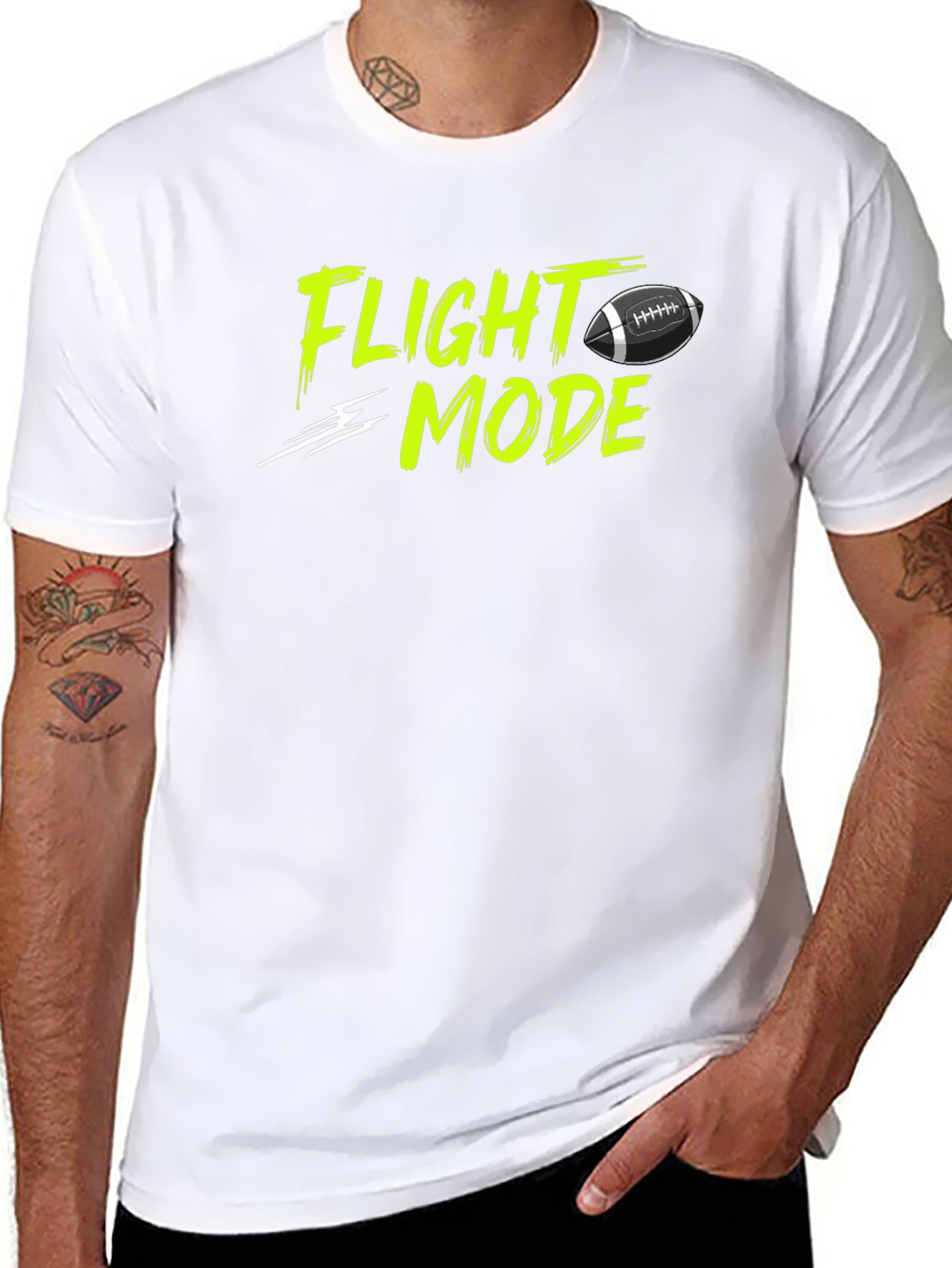 Flight Mode Football Graphic T-Shirt
