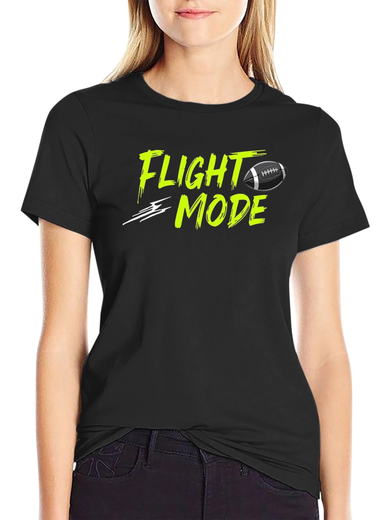 Flight Mode Football Graphic T-Shirt