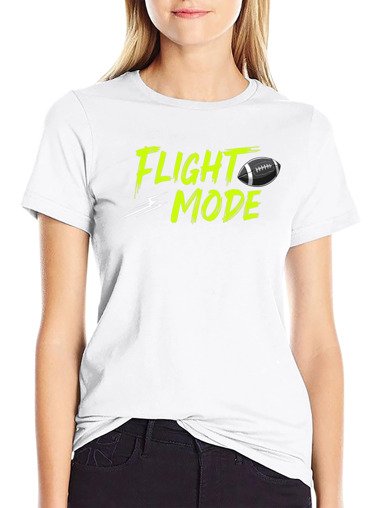 Flight Mode Football Graphic T-Shirt