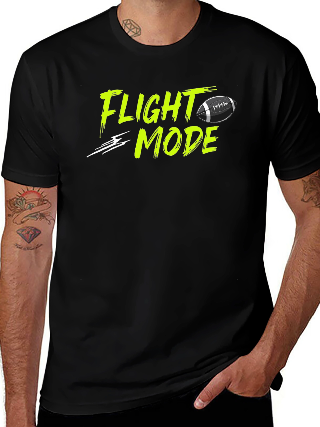 Flight Mode Football Graphic T-Shirt