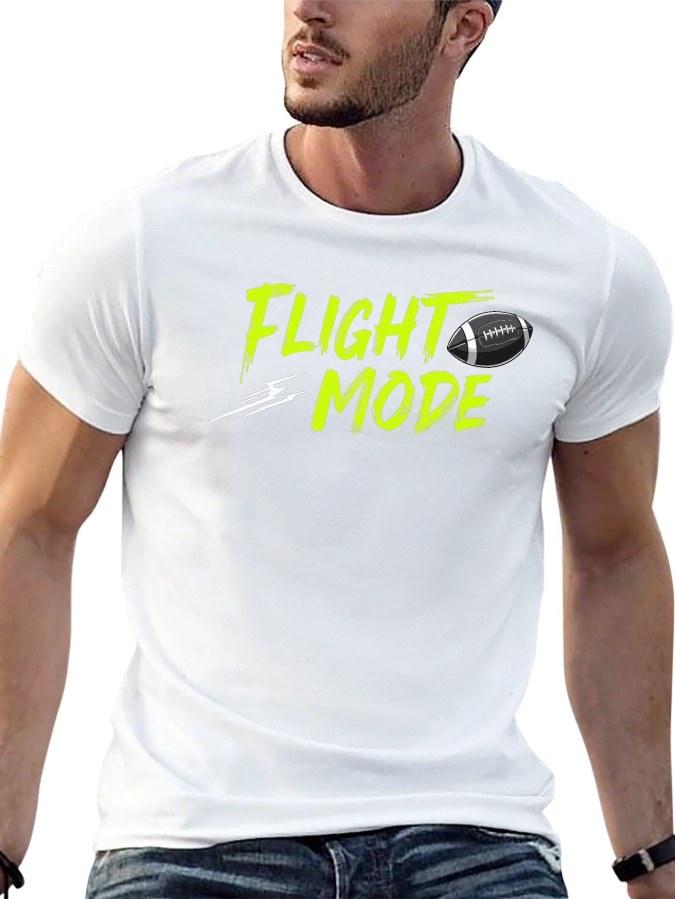 Flight Mode Football Graphic T-Shirt