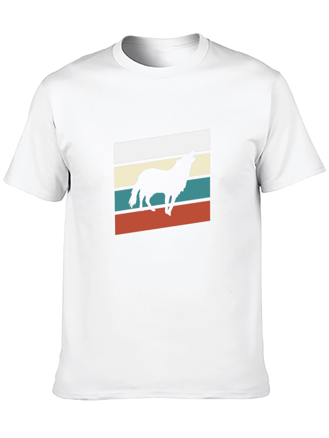 Retro Wolf Graphic Tee - Black