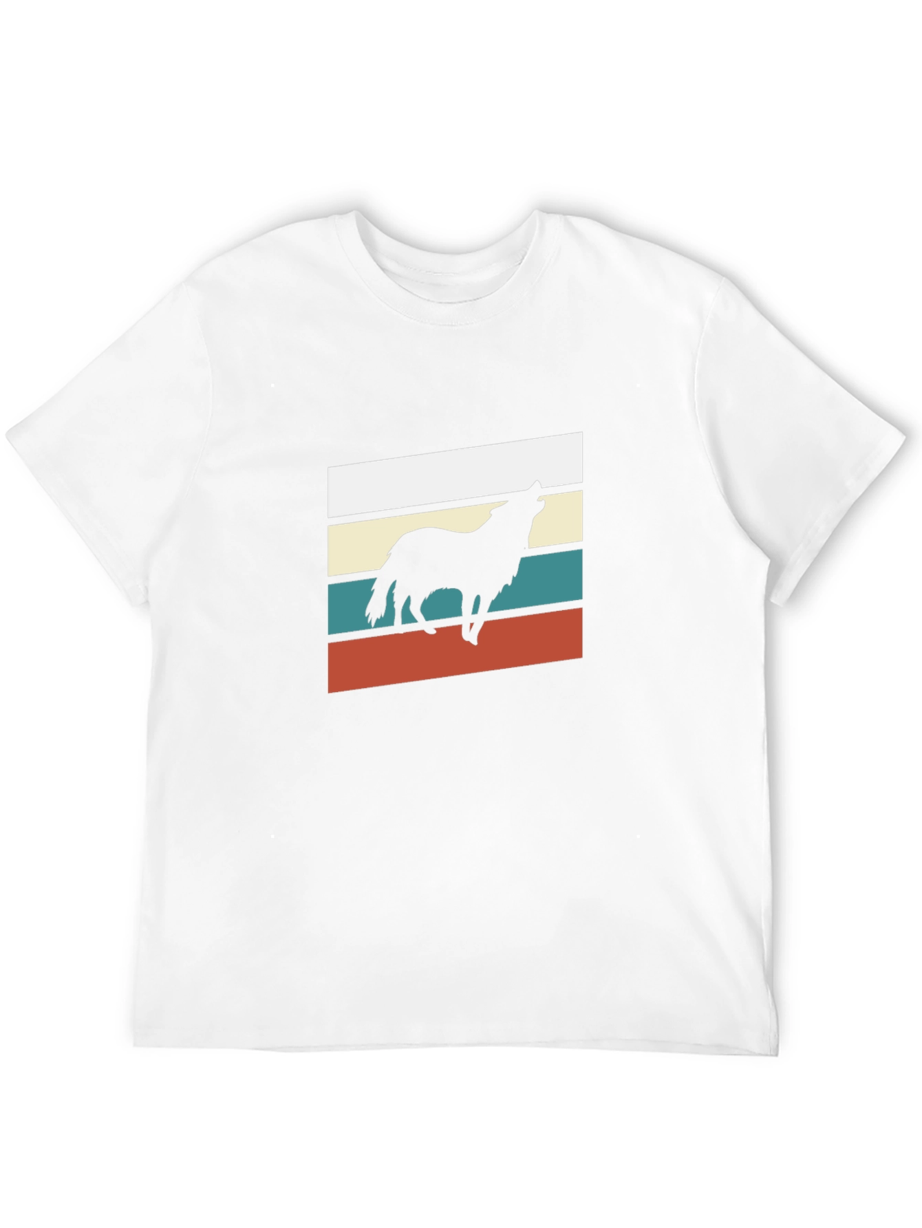 Retro Wolf Graphic Tee - Black
