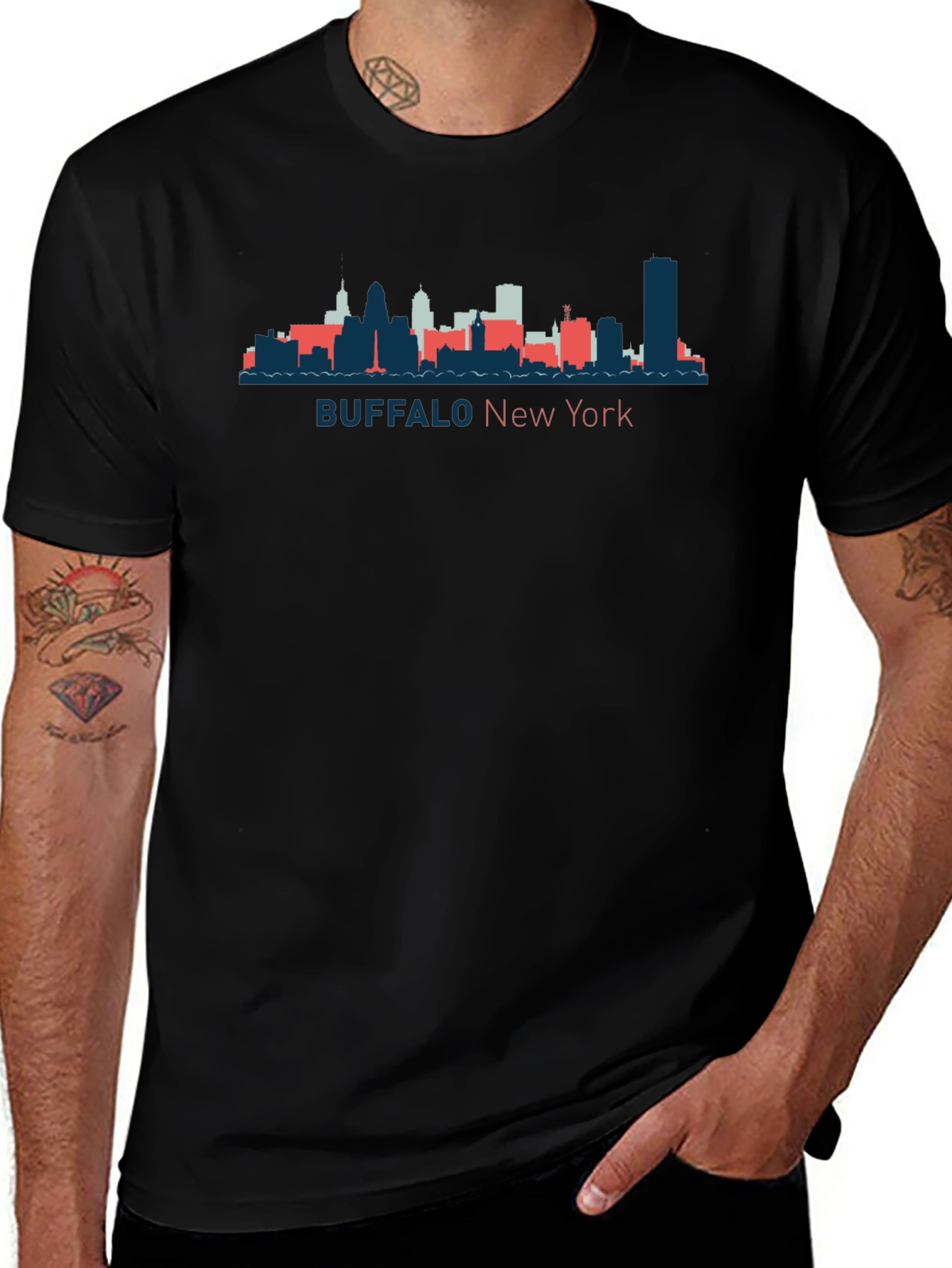 Buffalo New York Skyline Graphic Tee