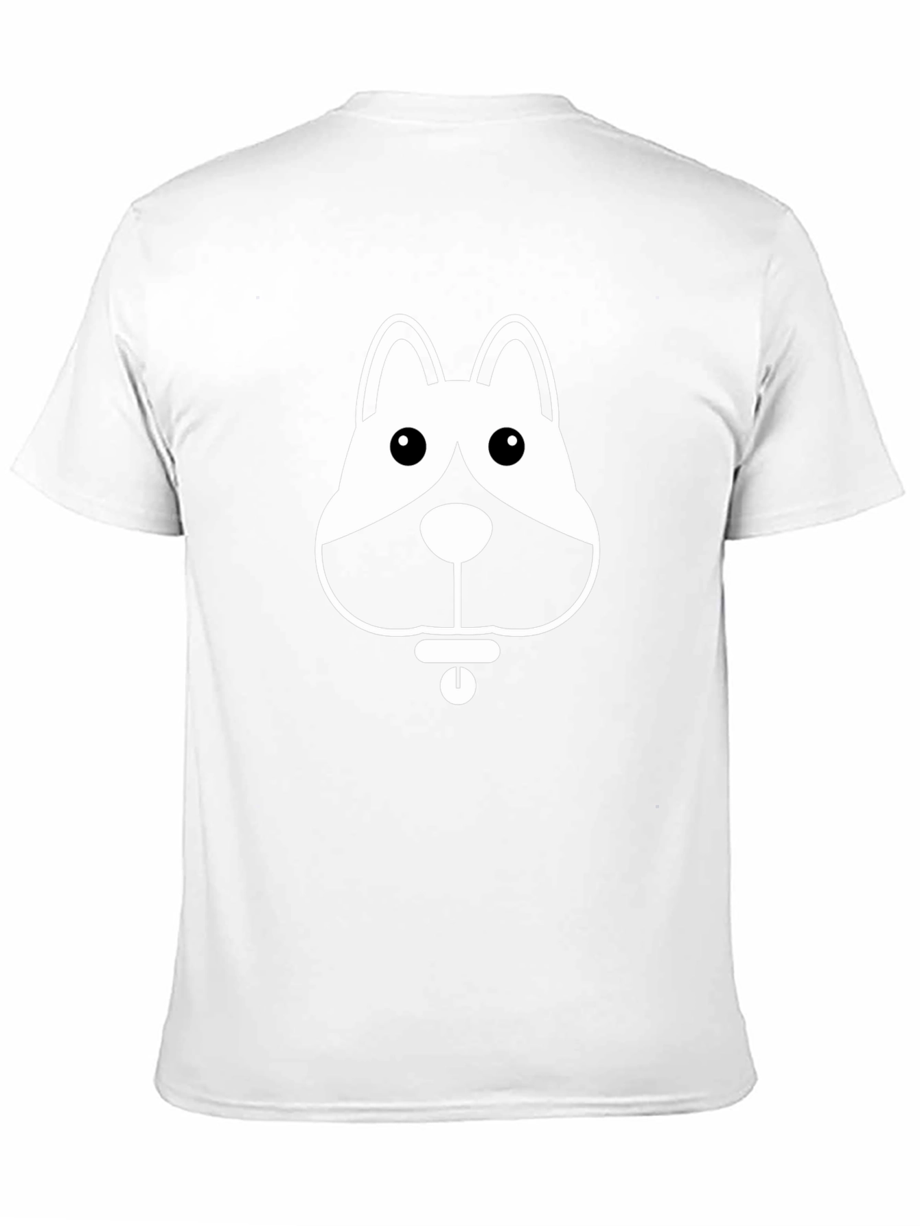 Dog Graphic Tee - Black Cotton T-Shirt