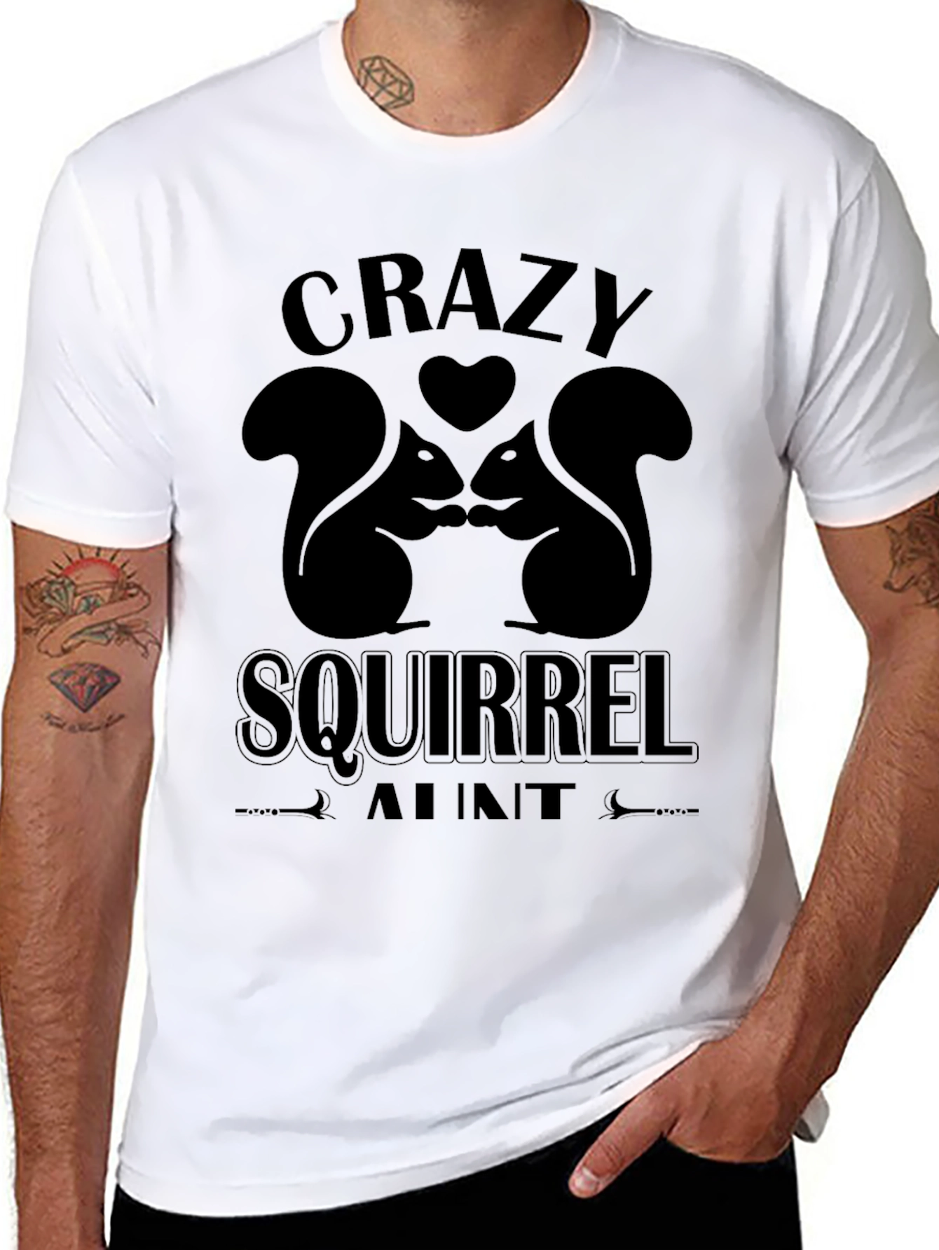 Crazy Squirrel Aunt Graphic T-Shirt